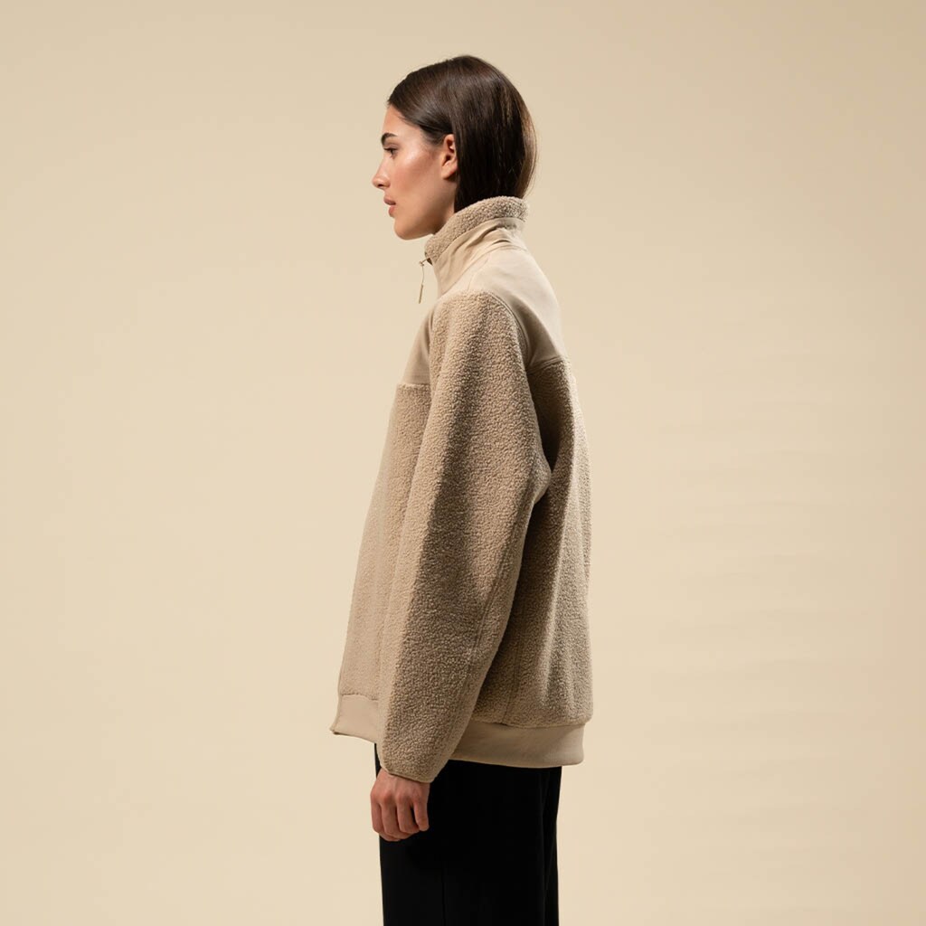 Kapten & Son Everyday Fleece Giacca In Pile Unisex, Modello Teddy, Colori All Black, Sandstone, Forest Green, Taglie XS-XL