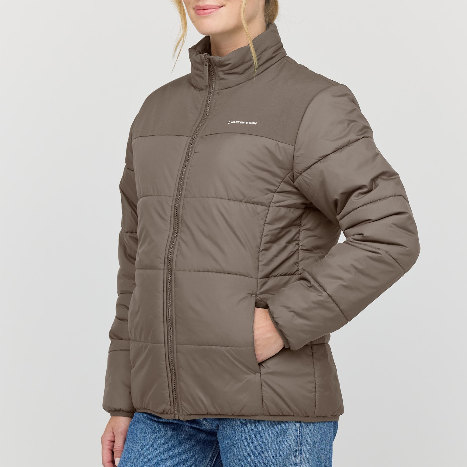 Puffer Jacket, Puffer Jacket Taupe, Taupe, Afbeelding 5 van 7