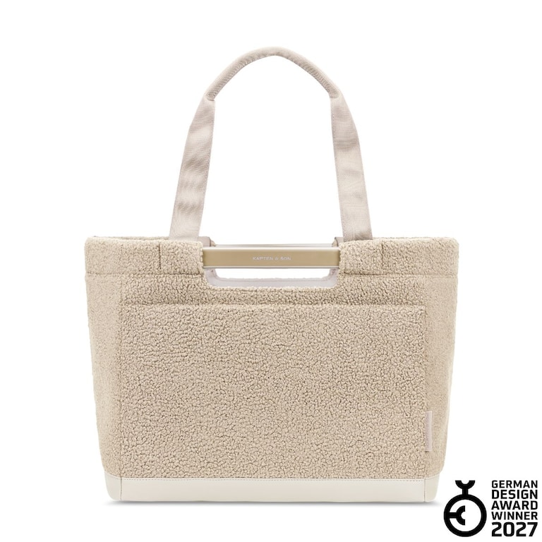 Vaasa Shopping Basket, Vaasa Shopping Basket Fleece Sandstone, Sandstone