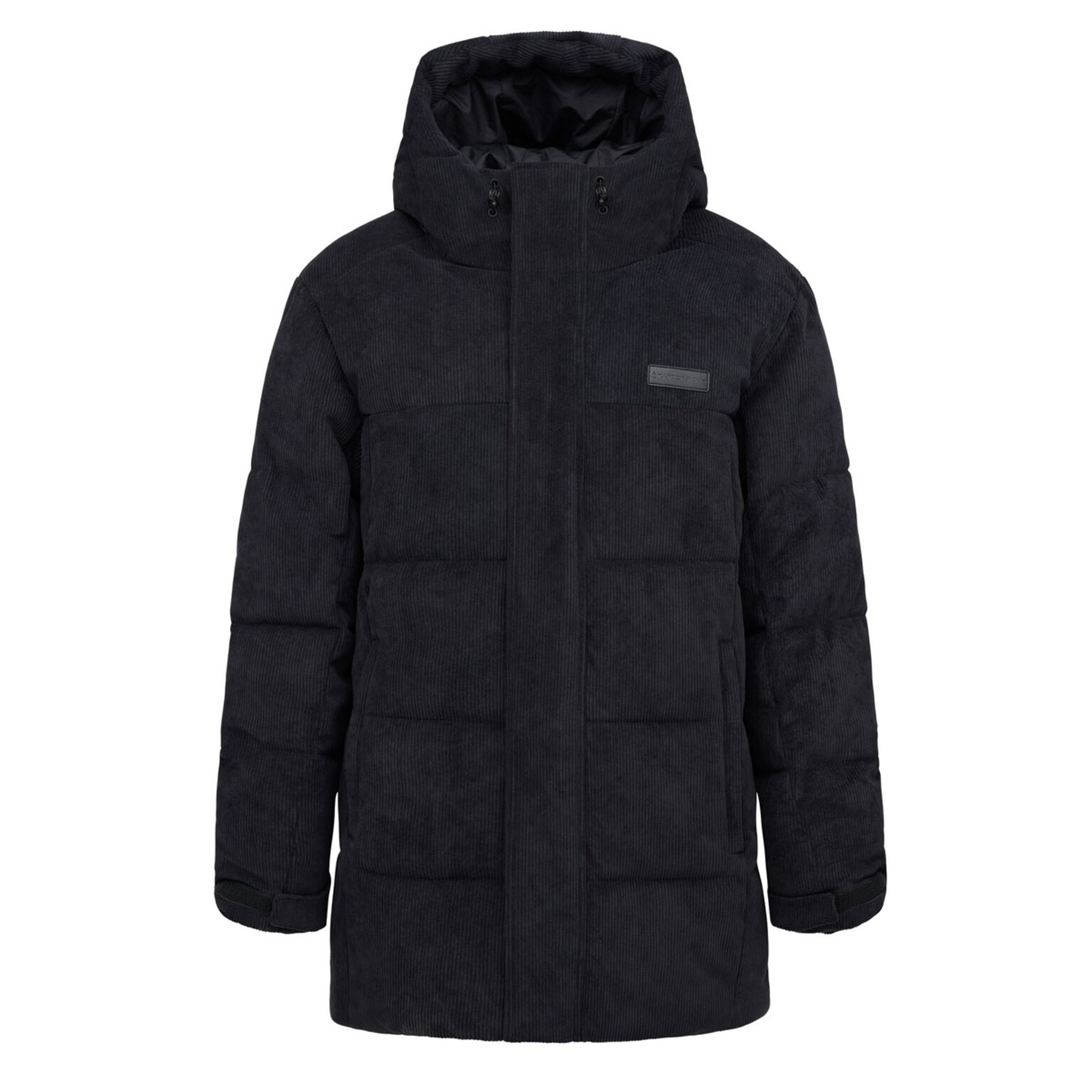 Winter Puffer Jacket, Winter Puffer Jacket Cord All Black, Zwart, Afbeelding 1 van 8