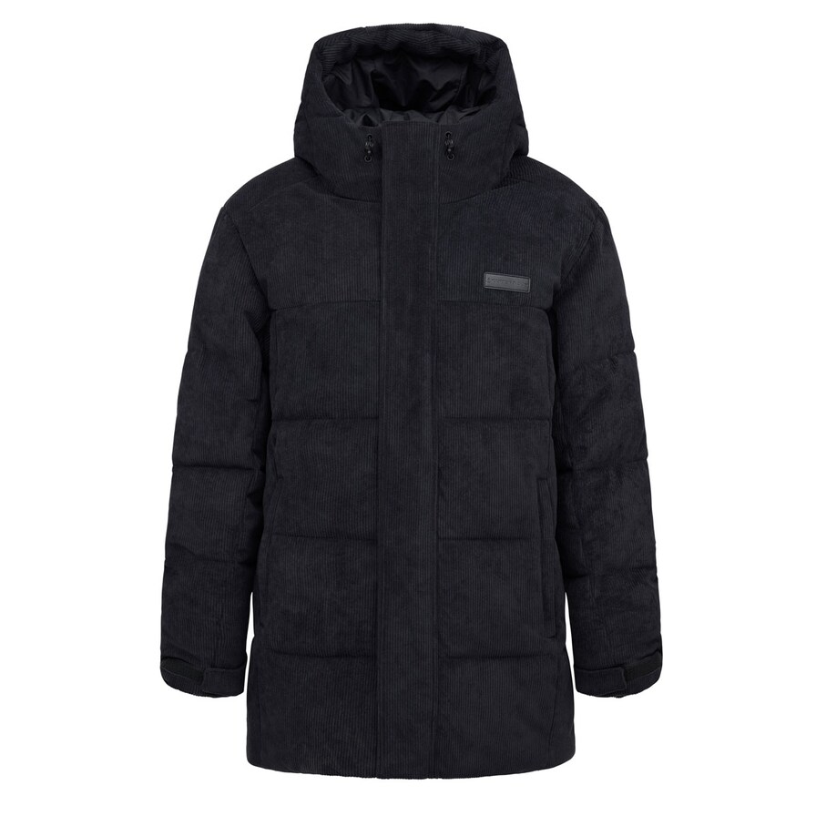 Winter Puffer Jacket, Winter Puffer Jacket Cord All Black, Zwart, Afbeelding 1 van 8