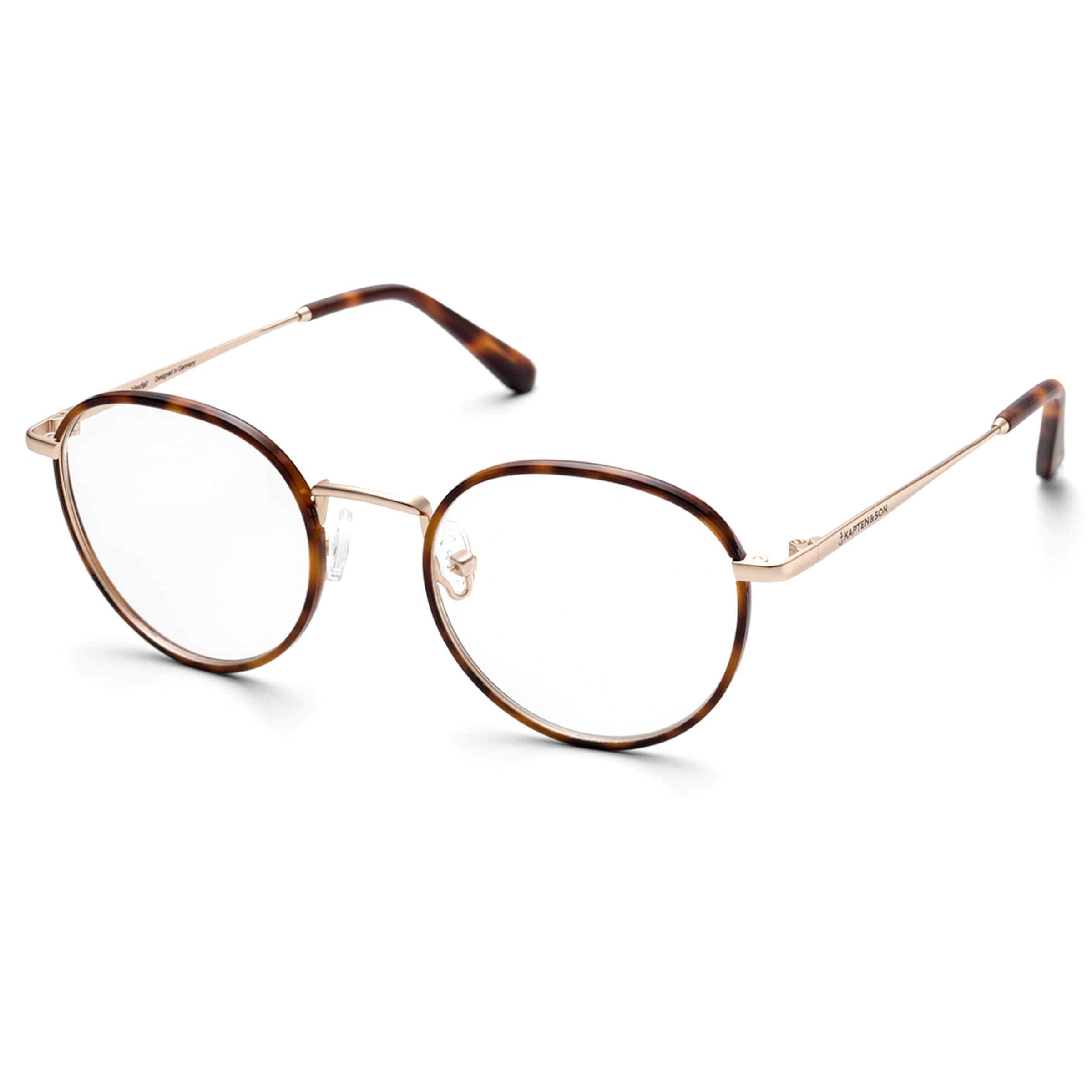 Kpten & Son London Small Matt Gold Tortoise mit Sehstärke
