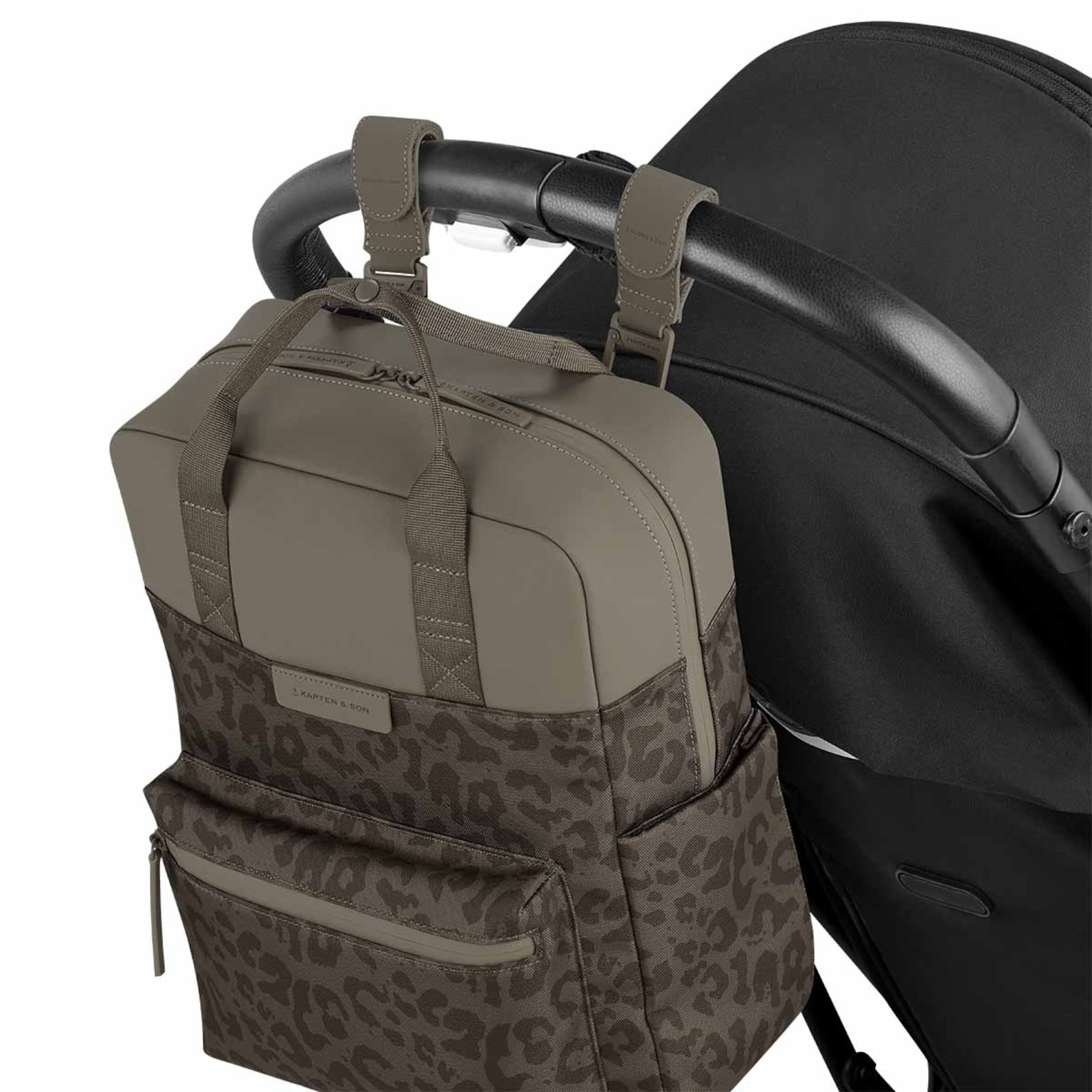 Bergen Pro Diaper, Bergen Pro Diaper Backpack Set Leo Dark Brown Marron, Image 8 sur 9