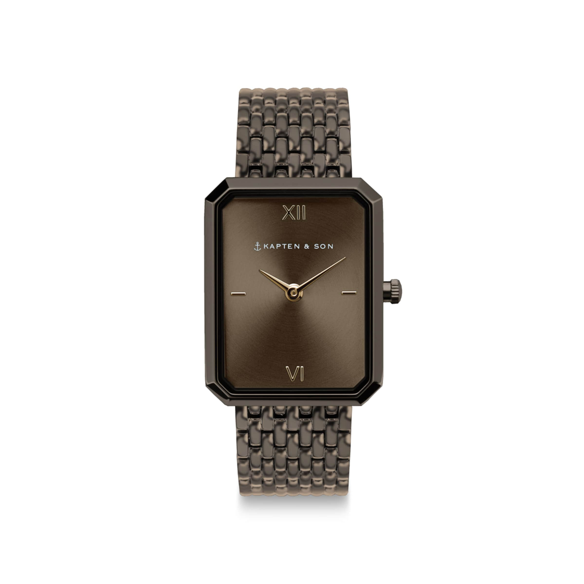 Grace Brown Woven Steel Montres Bijoux Kapten Son