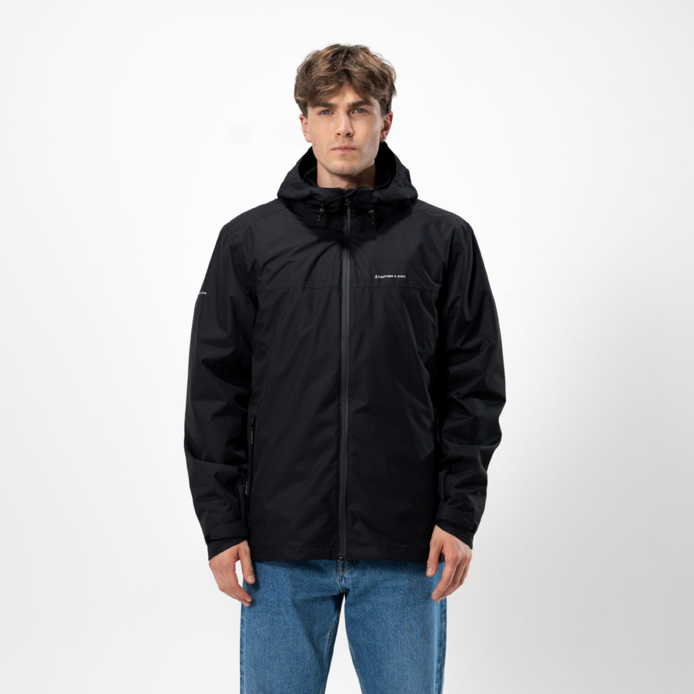 All black jacket with hood online