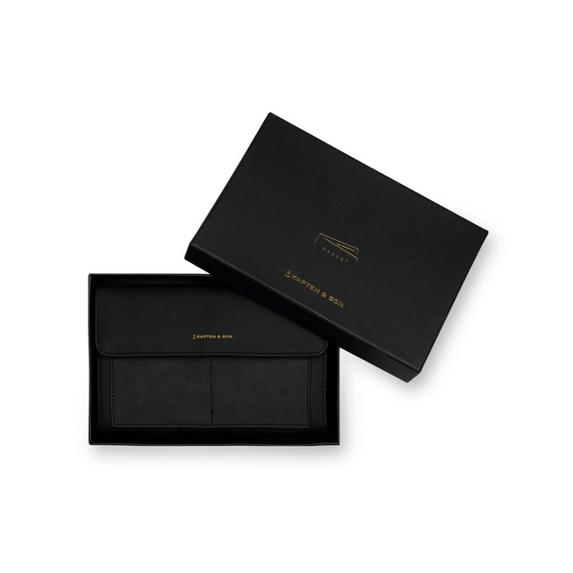 Clutch Wallet Versailles All Black - Wallets | Kapten & Son