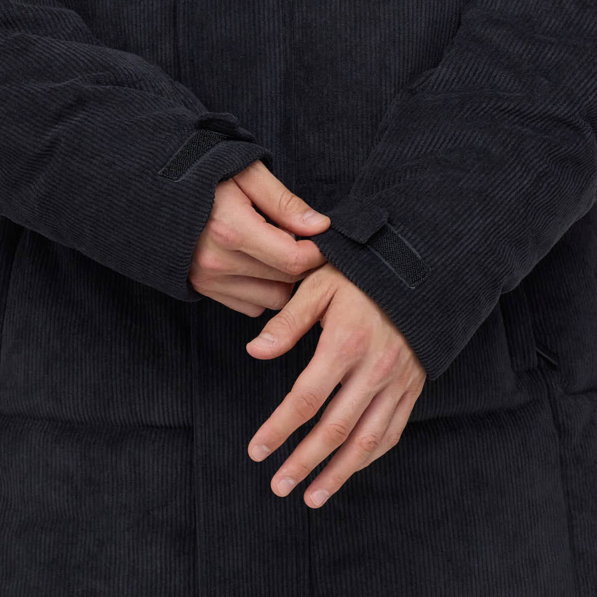 Winter Puffer Jacket Cord All Black