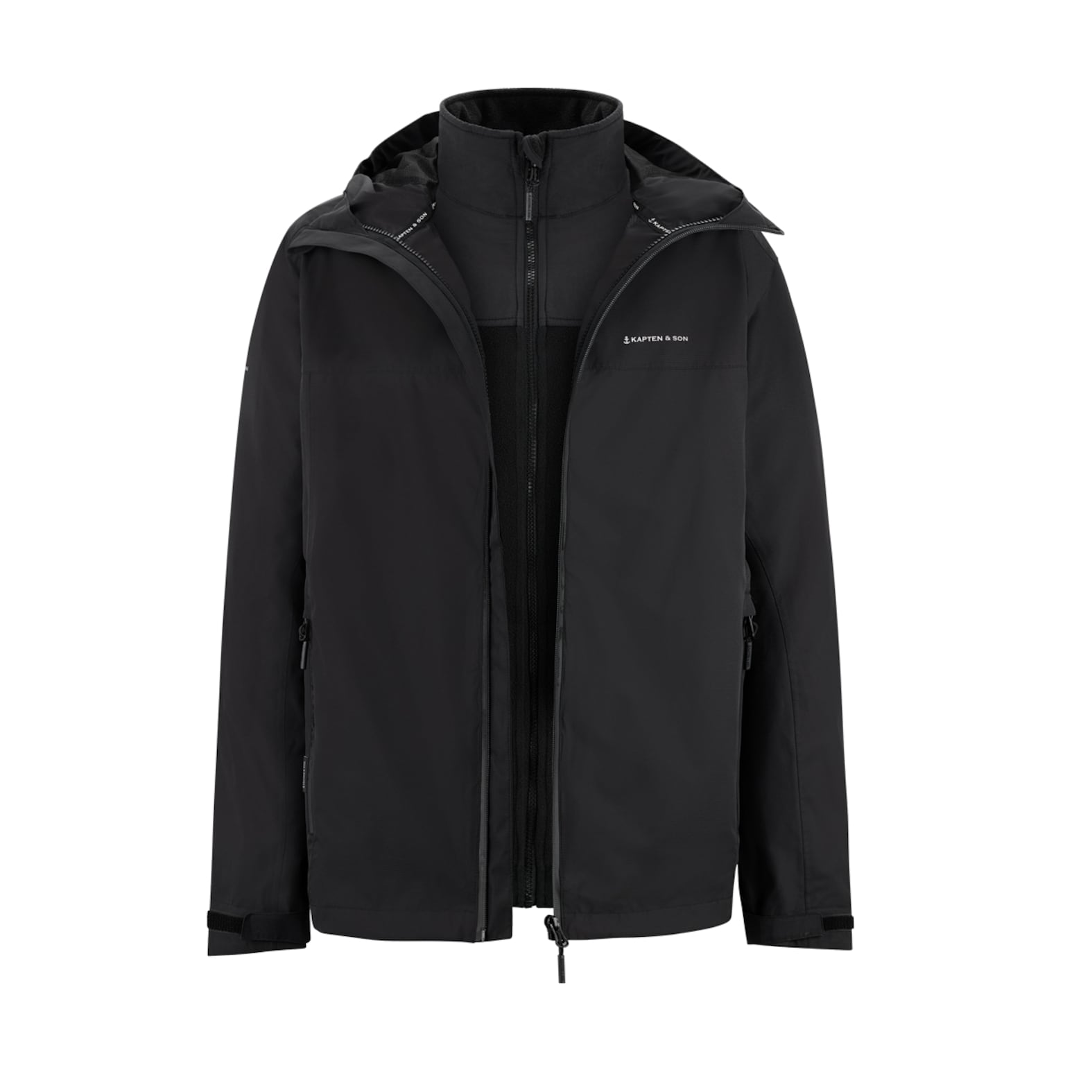 Everyday 3in1 Rain Jacket, Everyday 3in1 Rain Jacket All Black, Zwart, Afbeelding 1 van 13