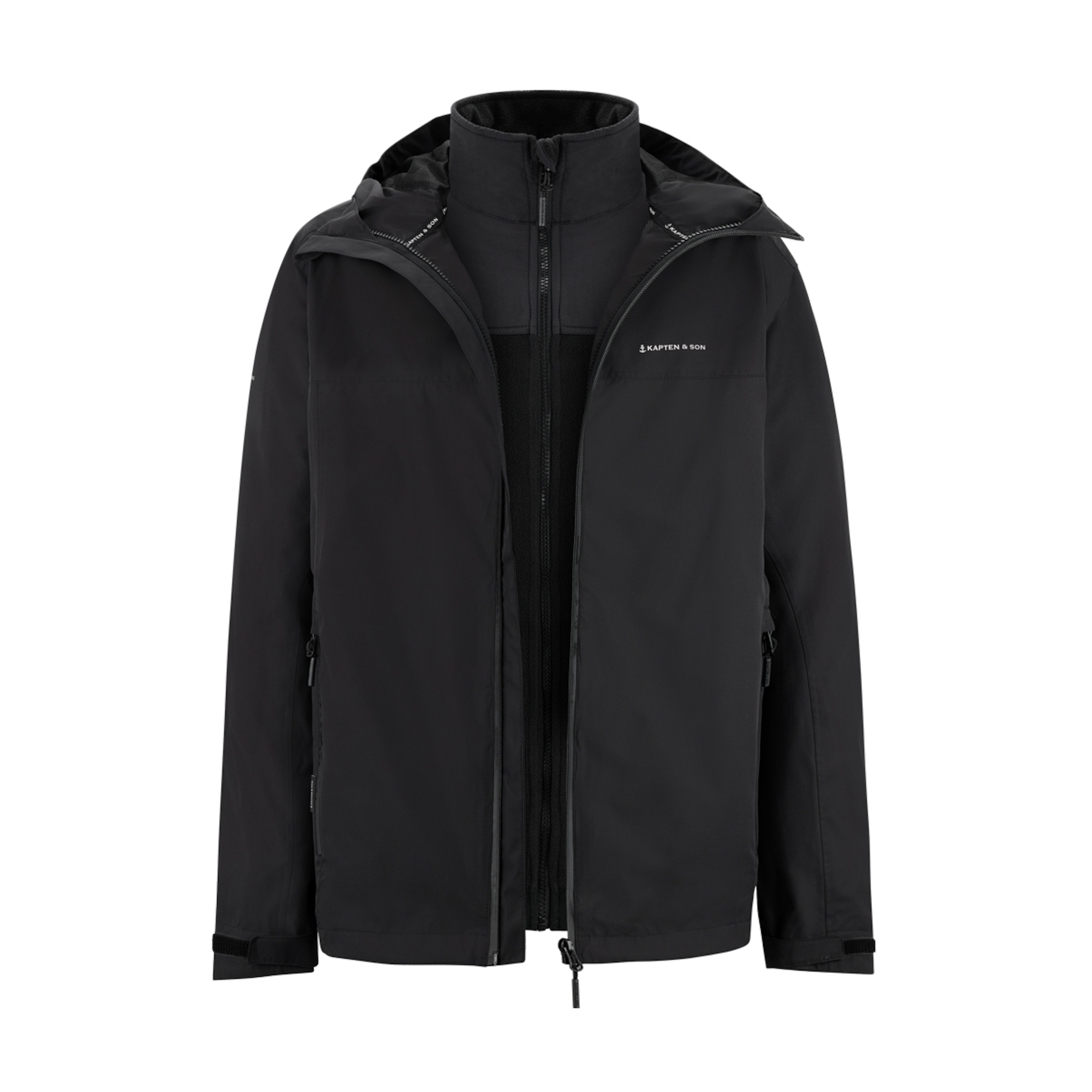 Niet geselecteerd, Everyday 3in1 Rain Jacket, Everyday 3in1 Rain Jacket All Black, Zwart