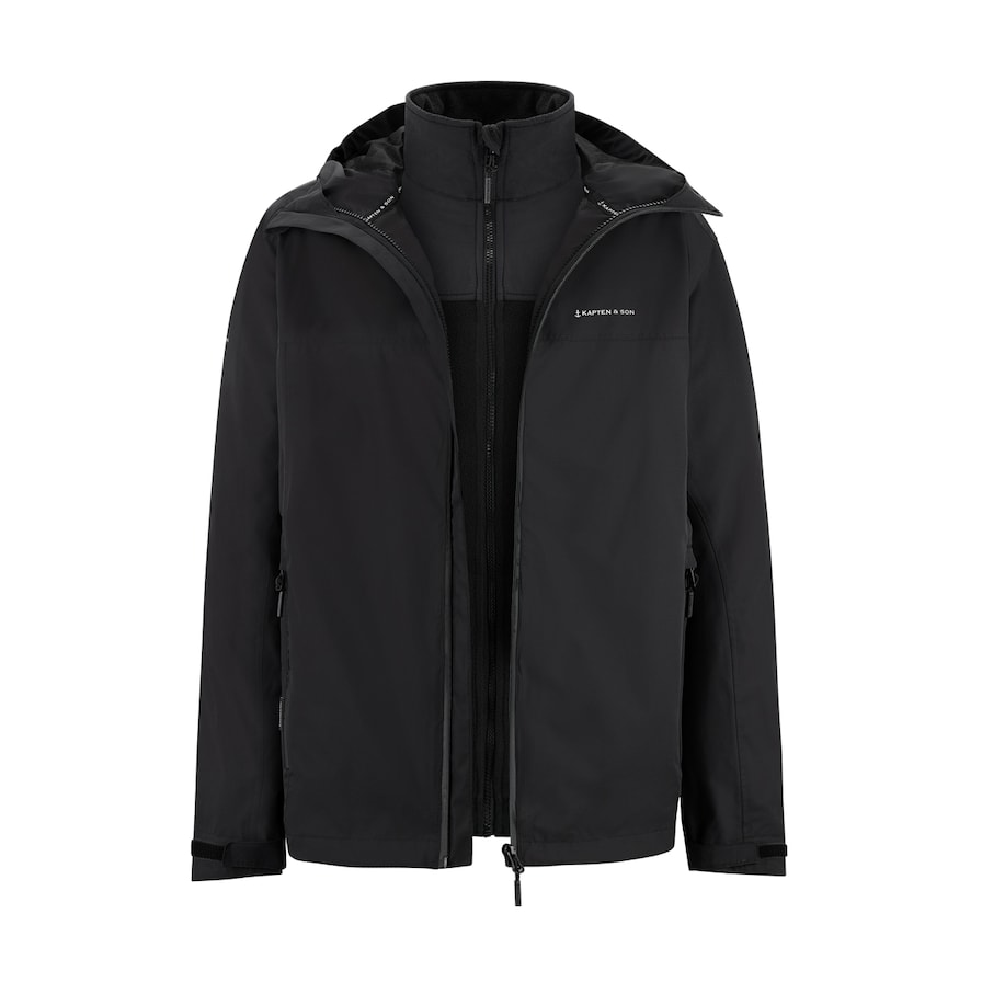 Everyday 3in1 Rain Jacket, Everyday 3in1 Rain Jacket All Black, Zwart, Afbeelding 1 van 13