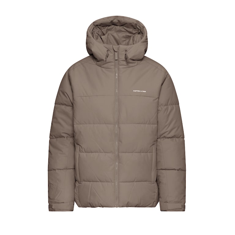 Short Winter Puffer Jacket, Short Winter Puffer Jacket Taupe Taupe