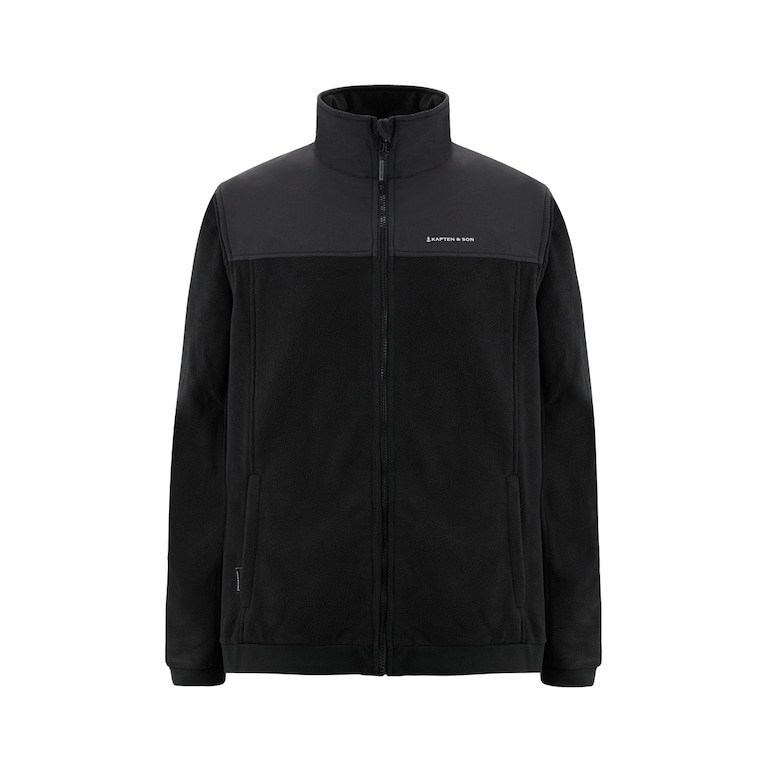 Light Fleece Jacket, Light Fleece Jacket All Black, Negro