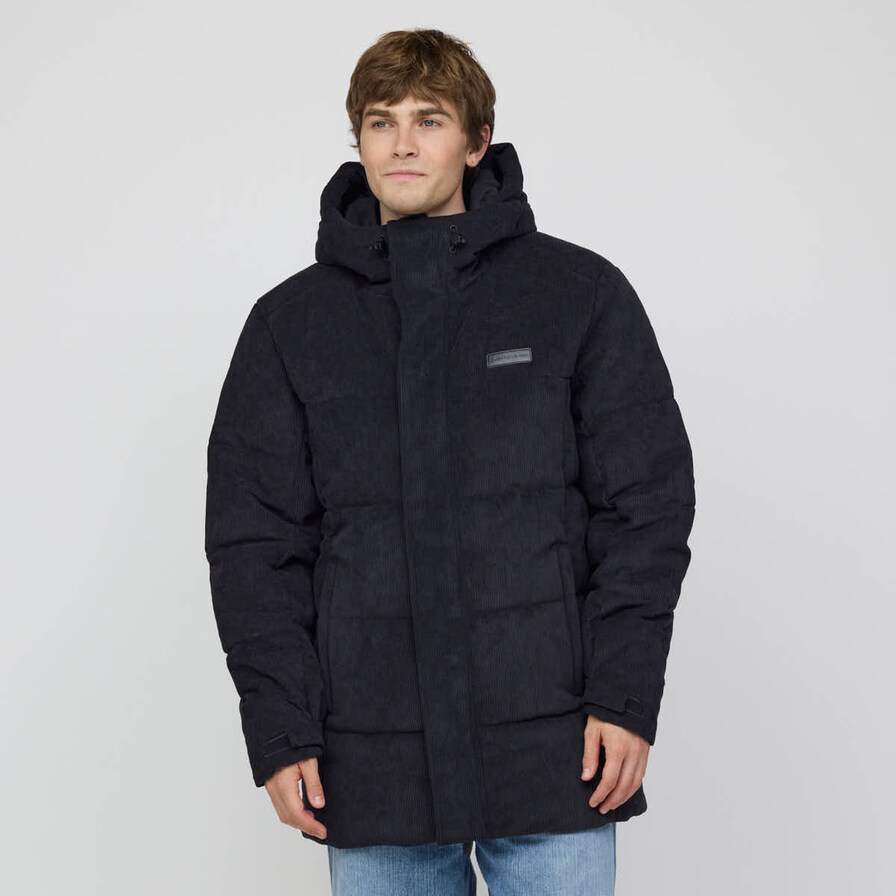 Winter Puffer Jacket, Winter Puffer Jacket Cord All Black, Zwart, Afbeelding 3 van 8