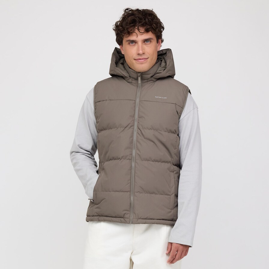 Puffer Vest, Puffer Vest Taupe Taupe, Bild 3 von 11