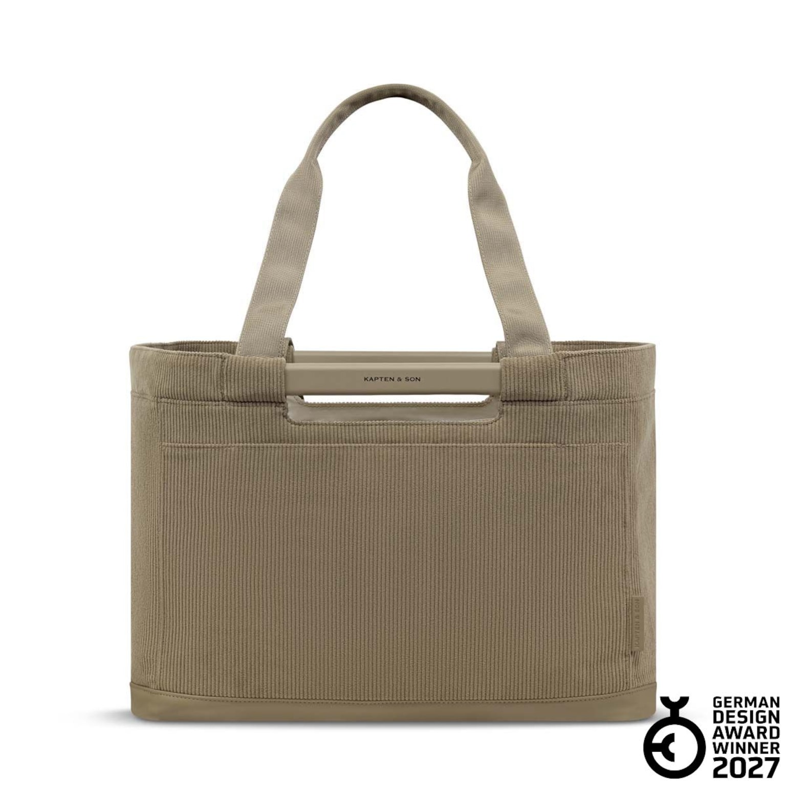 Vaasa Shopping Basket, Vaasa Shopping Basket Cord Dusty Khaki, Dusty Khaki, Image 1 of 11