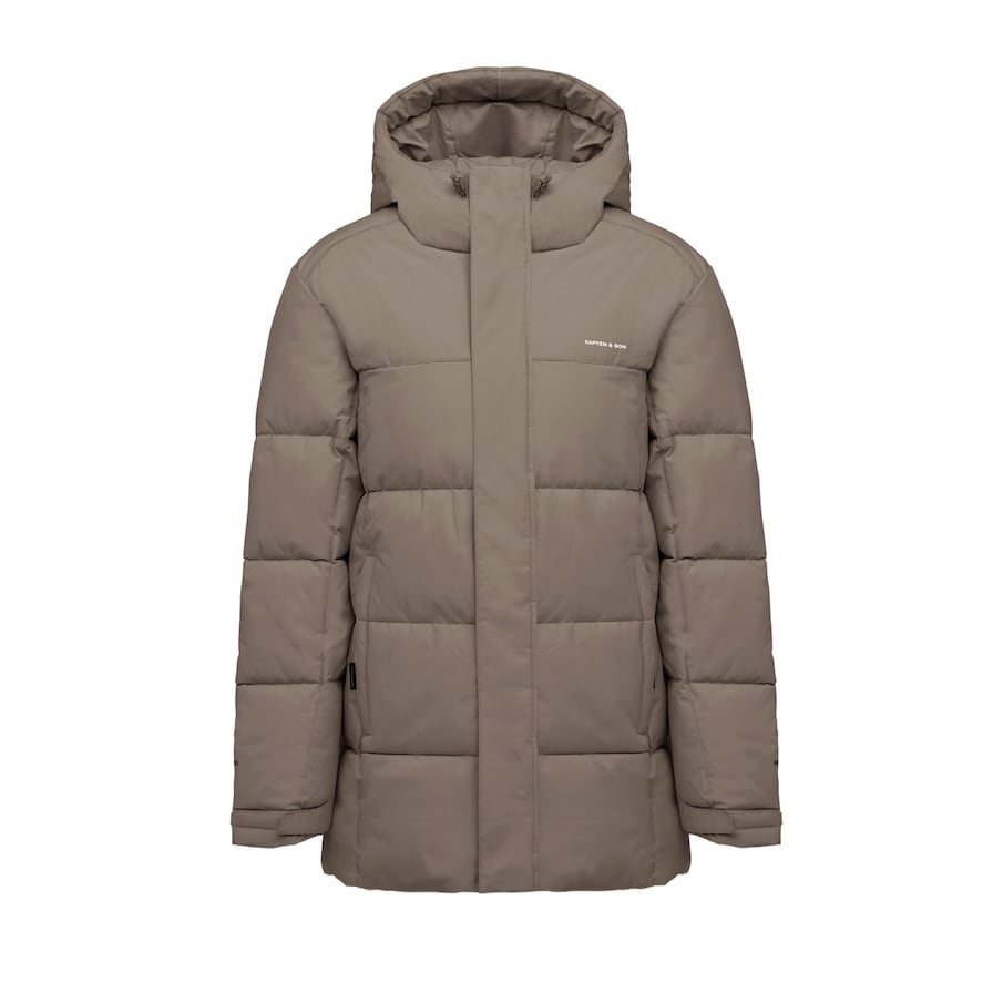 Winter Puffer Jacket, Winter Puffer Jacket Taupe, Taupe, Afbeelding 1 van 12