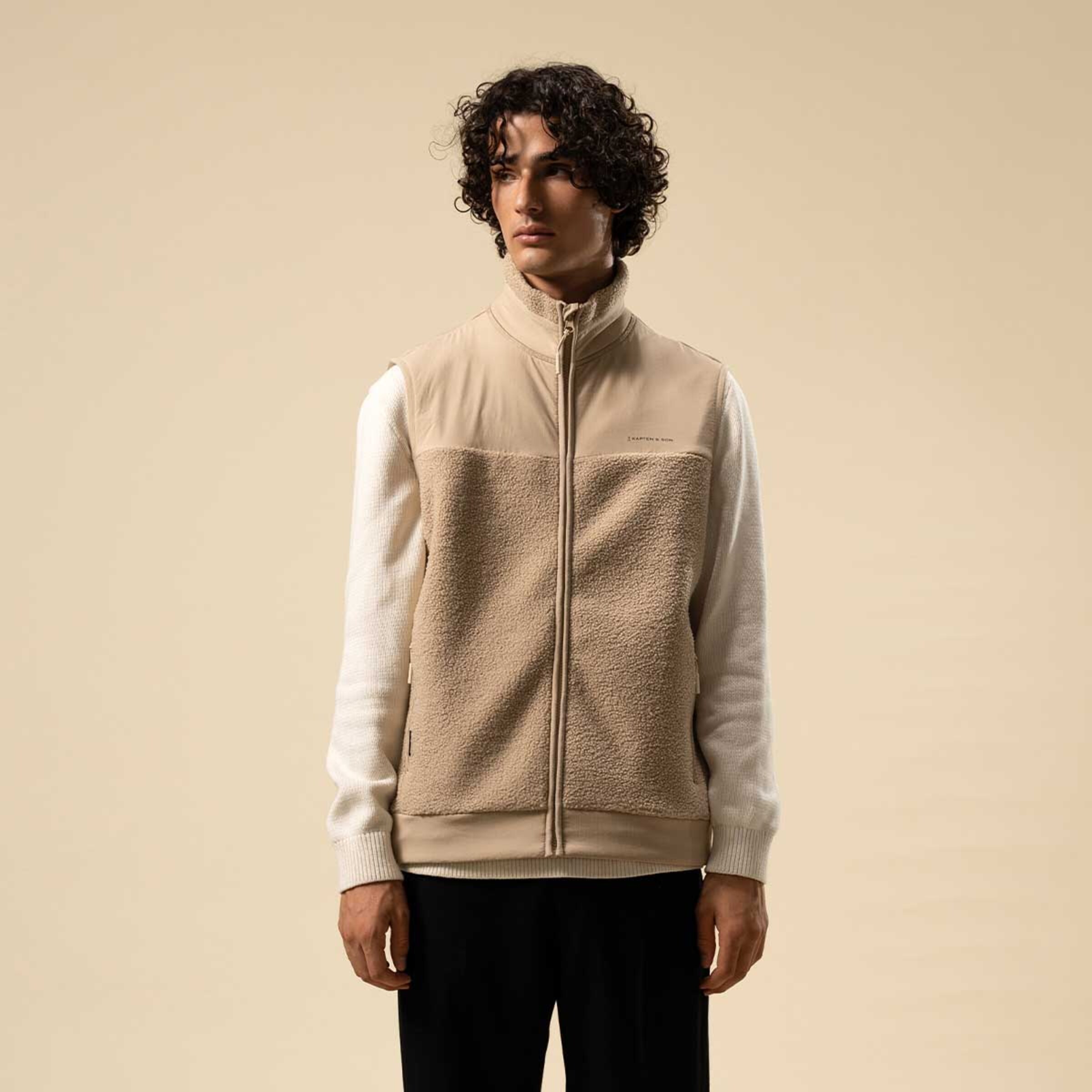 Mens fleece zip up vest sale