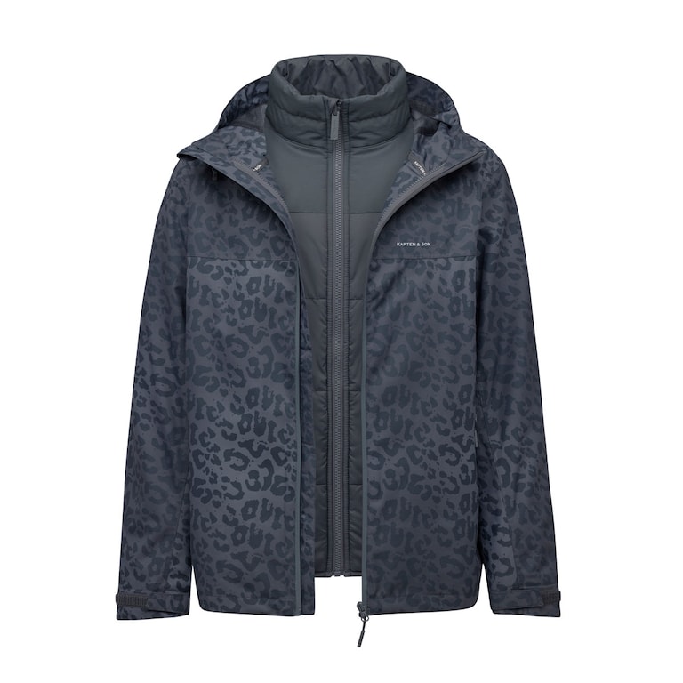 Puffer 3in1 Rain Jacket, Puffer 3in1 Rain Jacket Leo Dark Grey Grau