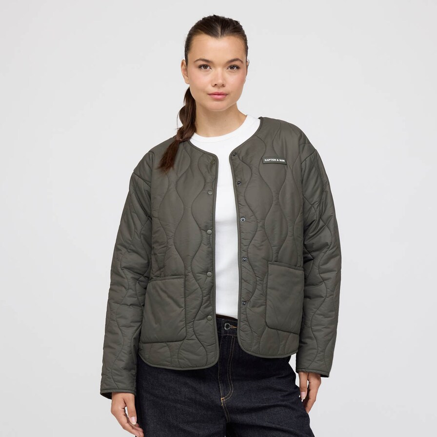 Quilted Light Puffer Jacket, Quilted Light Puffer Jacket Khaki Khaki, Bild 2 von 9