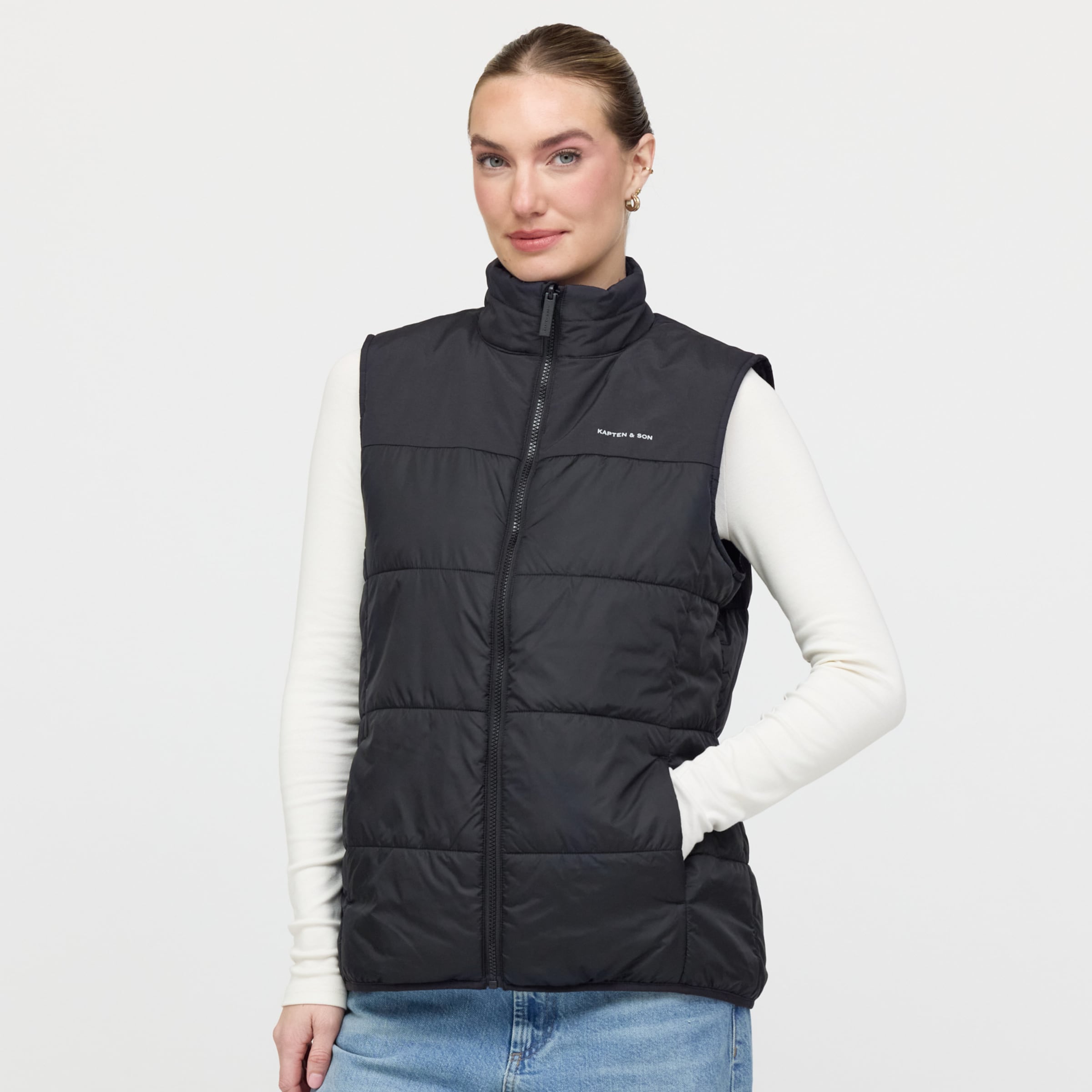 Light Puffer Vest All Black