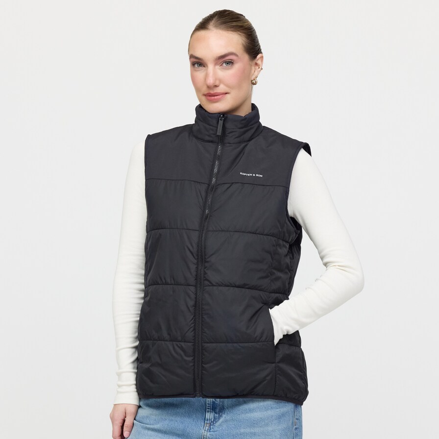 Light Puffer Vest, Light Puffer Vest All Black, Zwart, Afbeelding 3 van 8