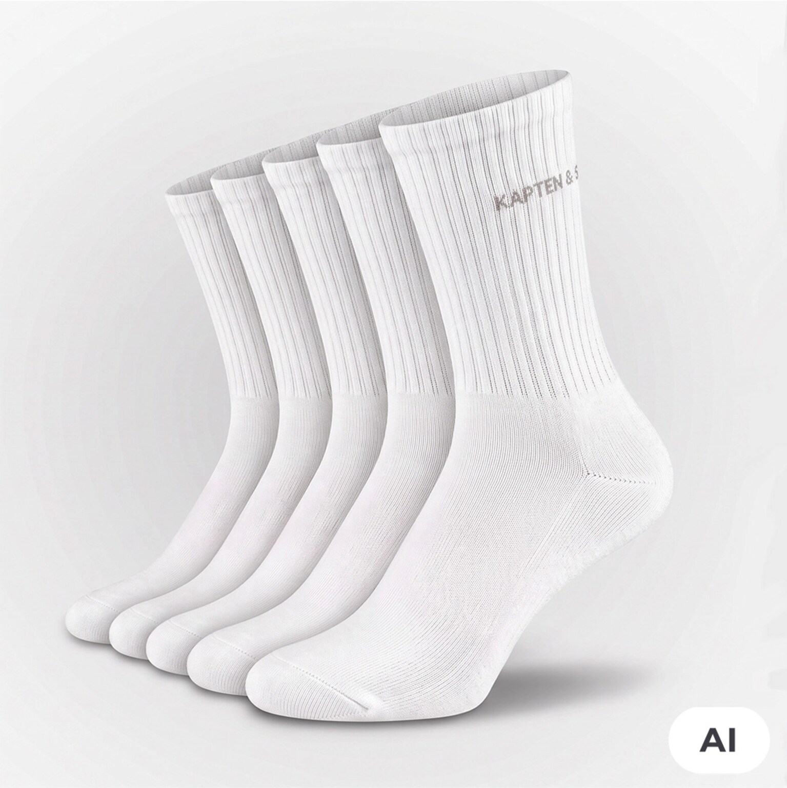 Essential Socks, 5er Pack Essential Socks, White, Image 2 of 6
