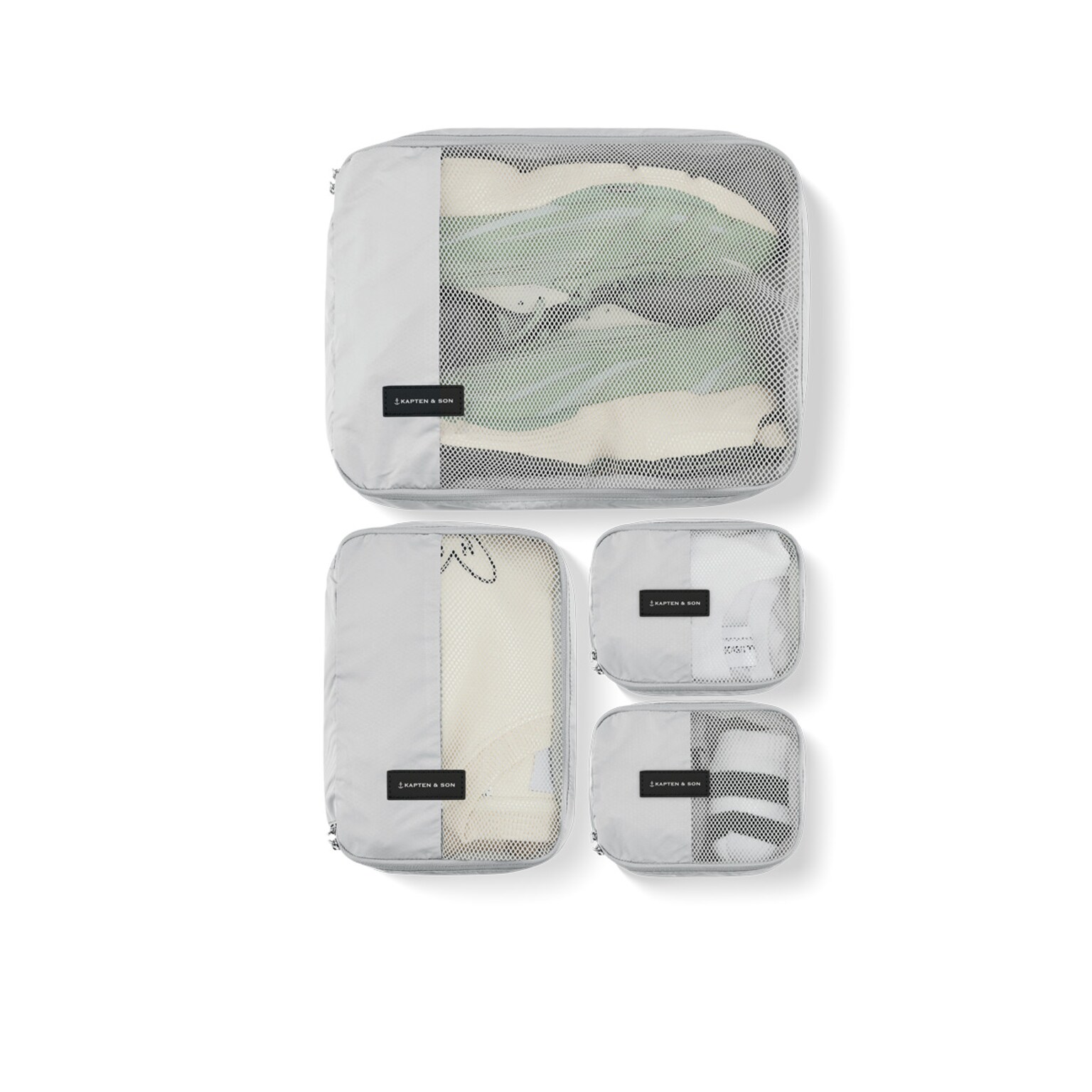 Packing Cubes, Packing Cubes Set Small All Black, Zwart, Afbeelding 2 van 4