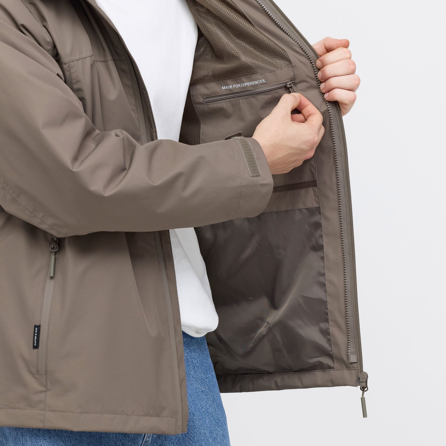 Heavy Rain Jacket, Heavy Rain Jacket Taupe, Taupe, Afbeelding 8 van 9