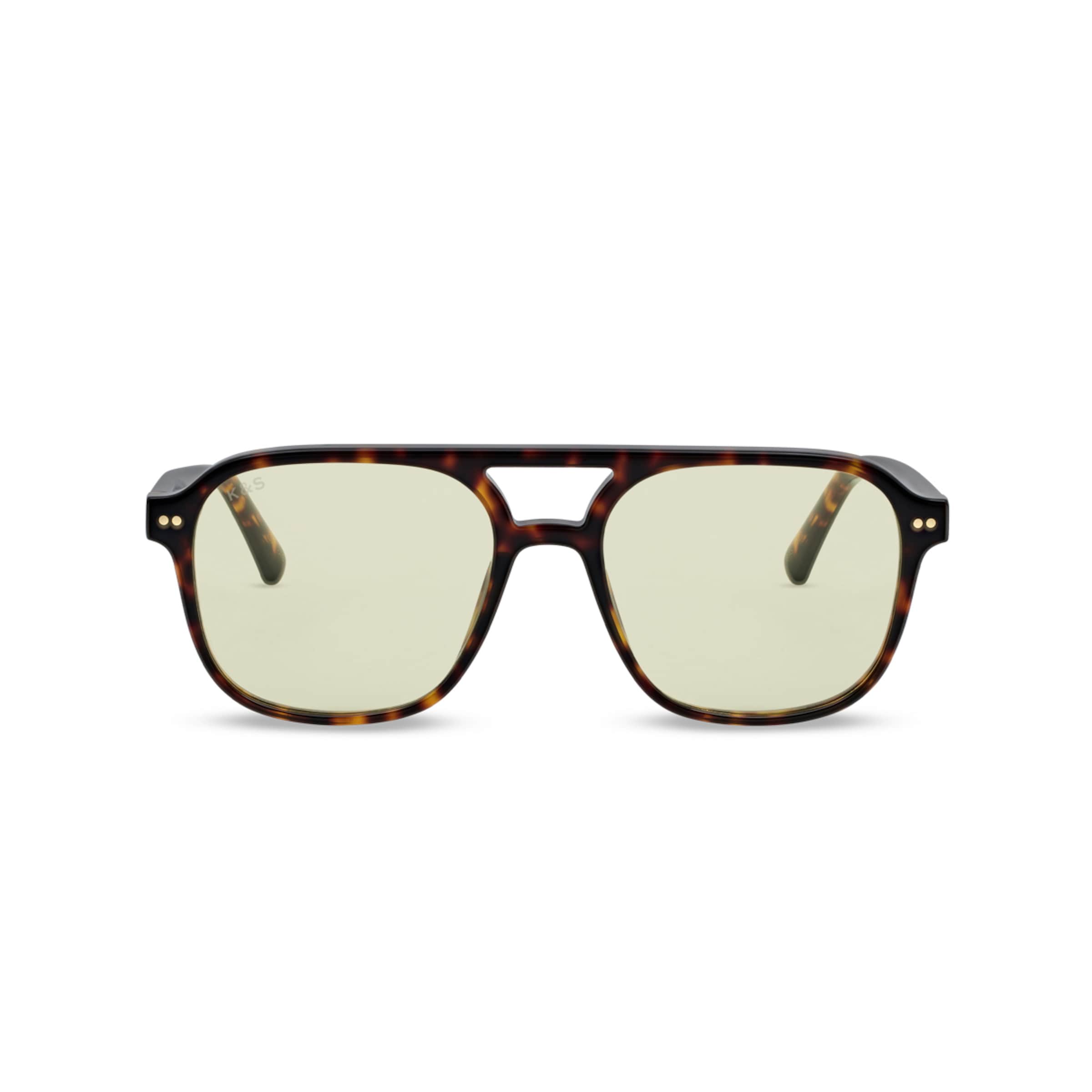 Zurich Oversize Small Dark Tortoise Green