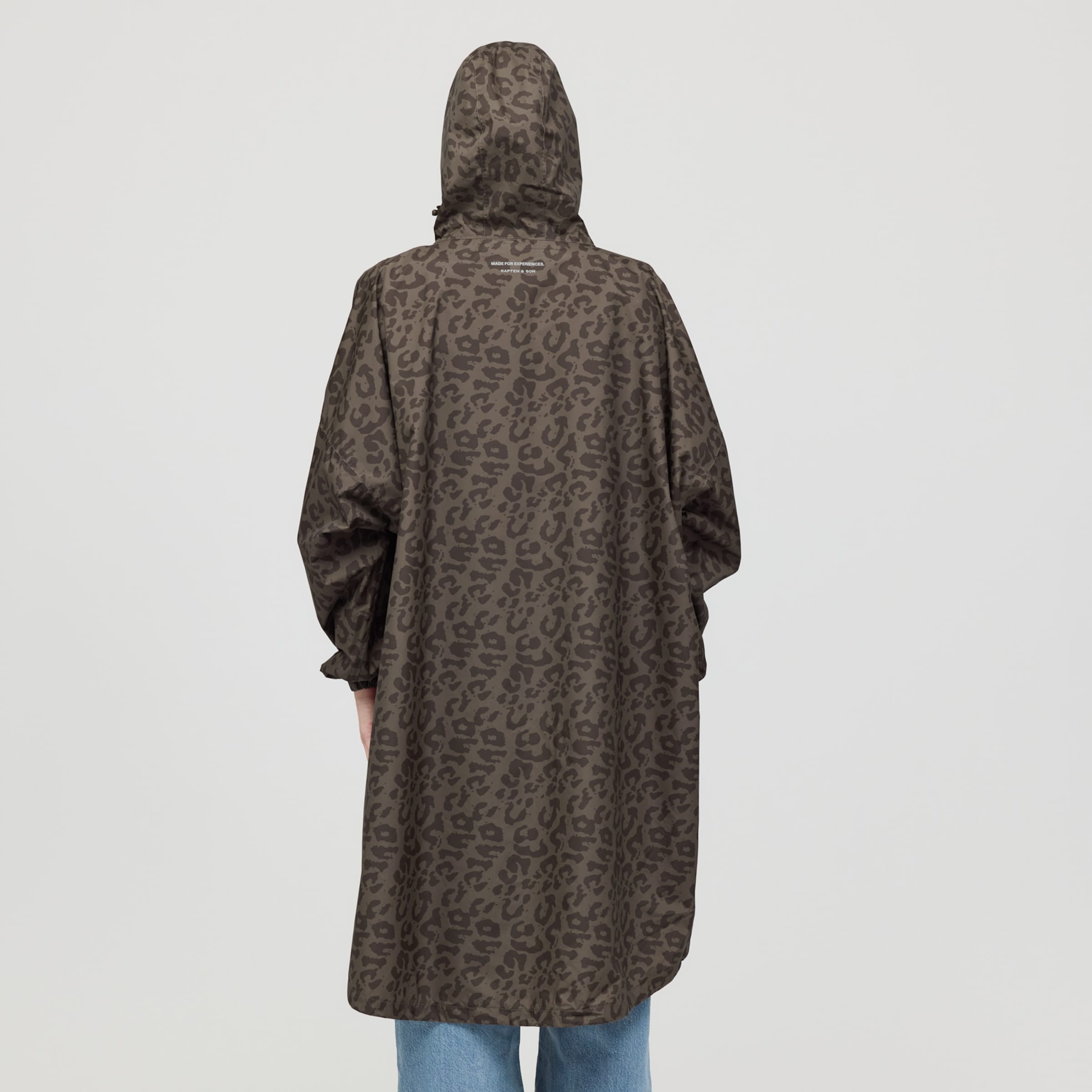 Rain Poncho Leo Dark Brown