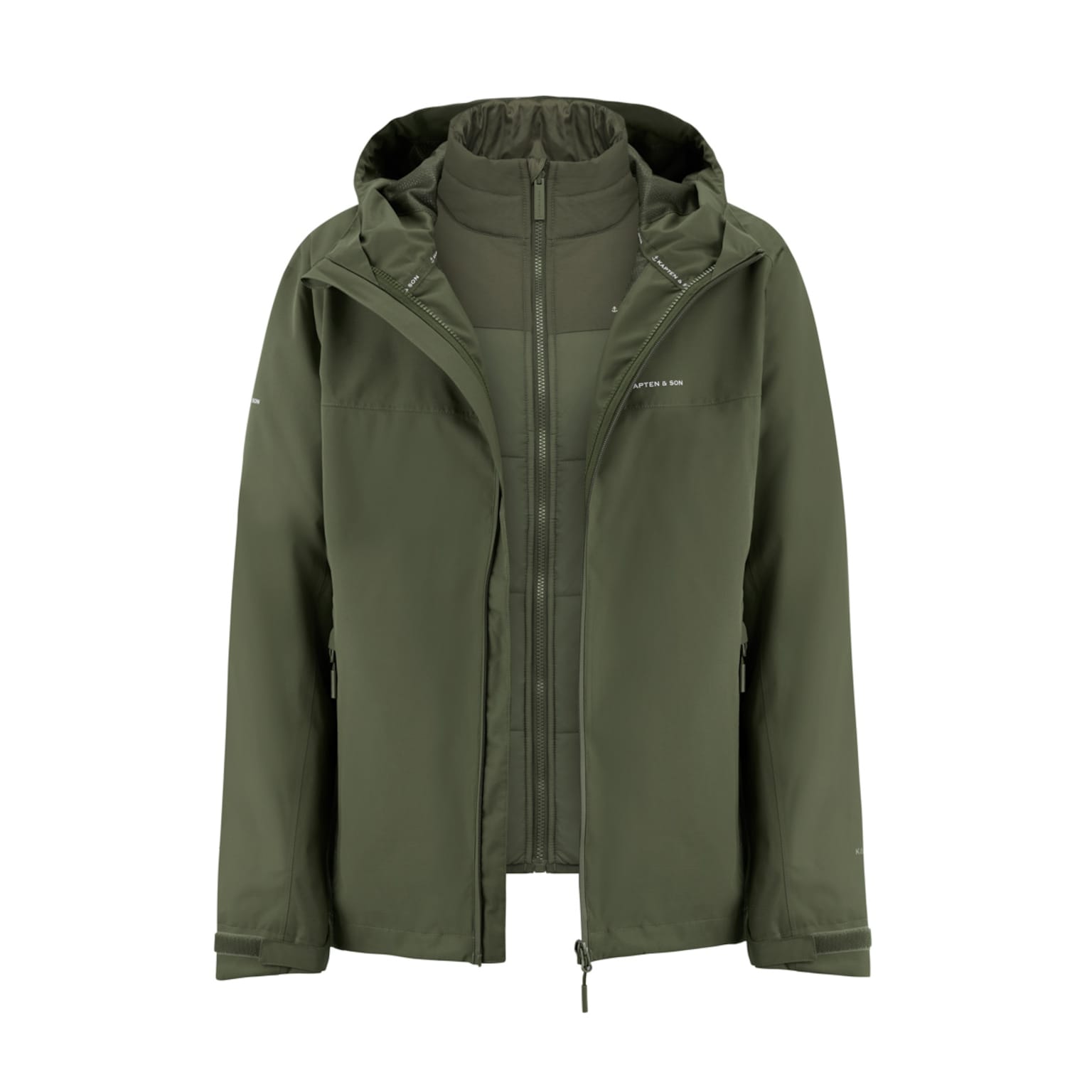 Puffer 3in1 Rain Jacket, Puffer 3in1 Rain Jacket Olive, Groen, Afbeelding 1 van 15