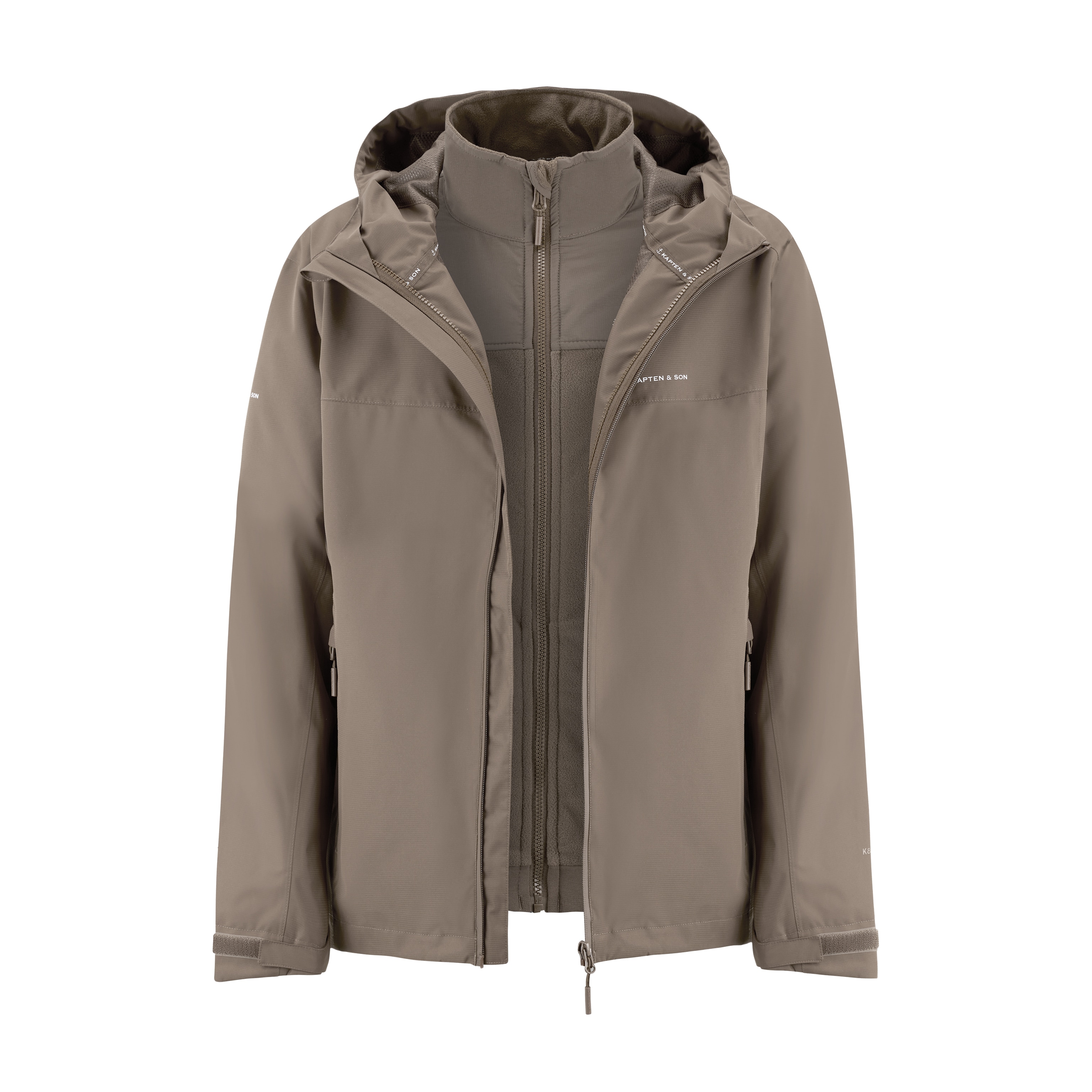 Niet geselecteerd, Everyday 3in1 Rain Jacket, Everyday 3in1 Rain Jacket Taupe, Taupe