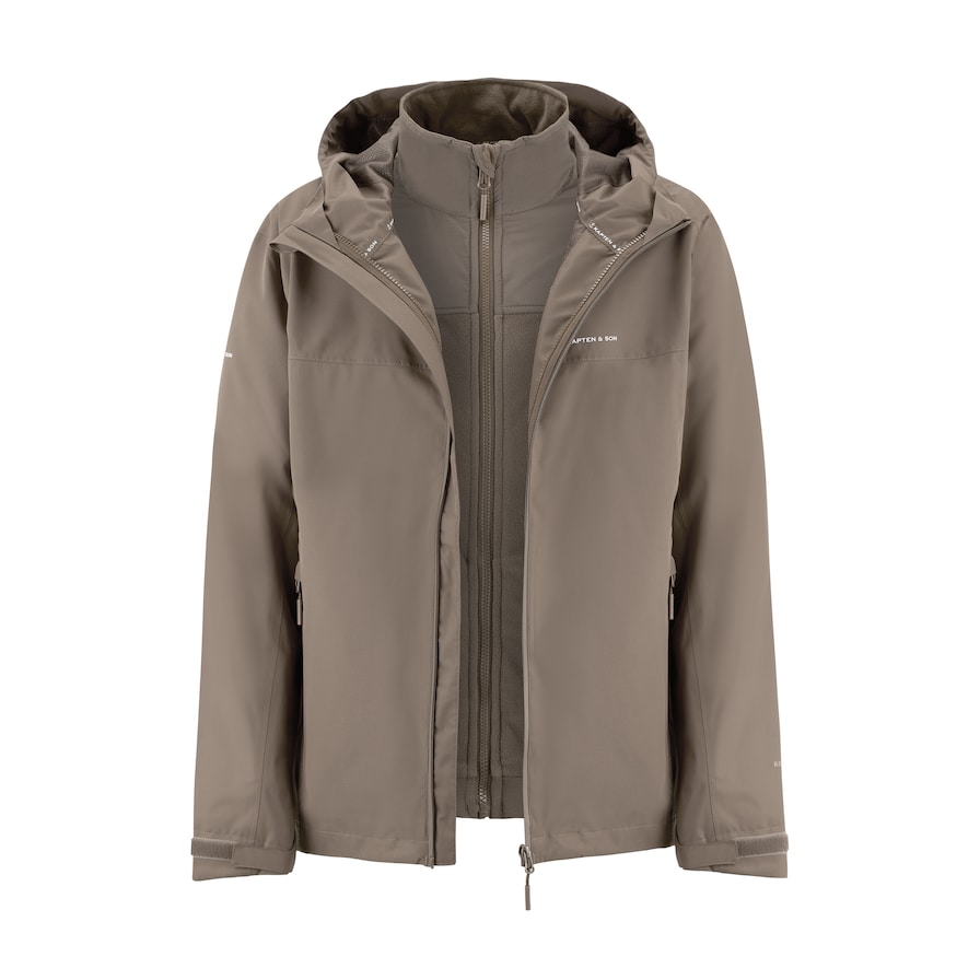 Everyday 3in1 Rain Jacket, Everyday 3in1 Rain Jacket Taupe, Taupe, Afbeelding 1 van 13