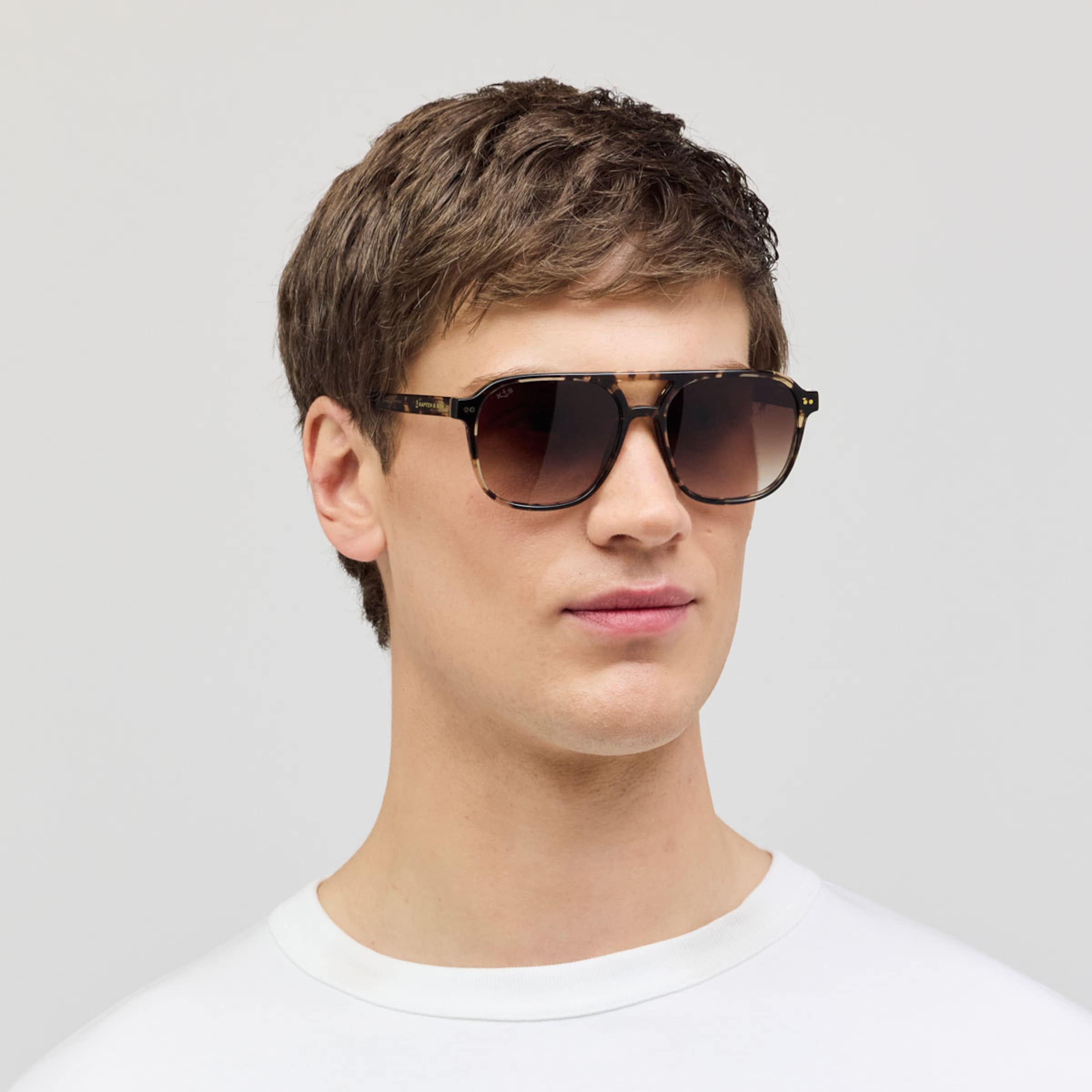 Zurich Oversize Crystal Tortoise Brown