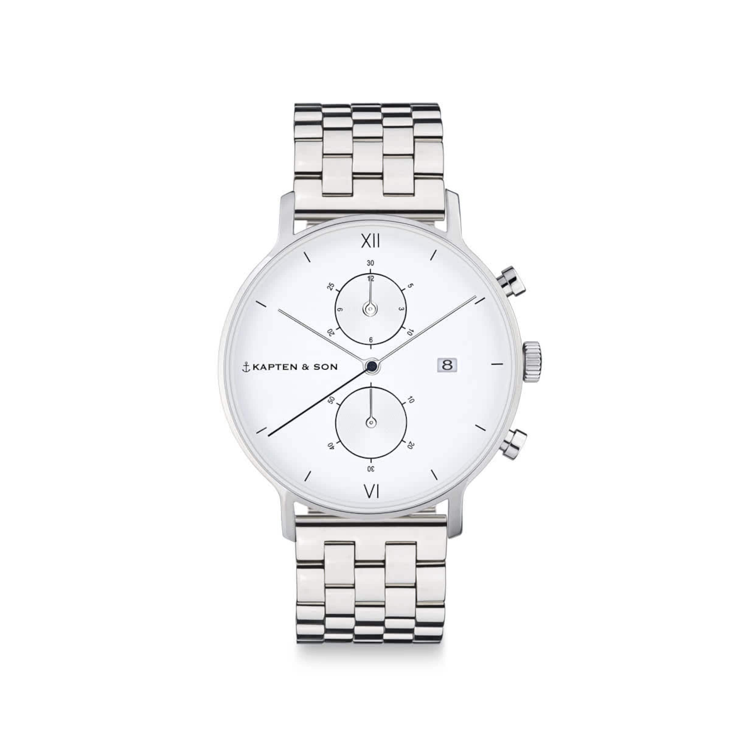 Chrono Small Silver Steel - Watches & Jewellery | Kapten & Son