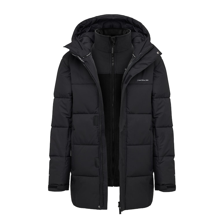 Fleece 3in1 Winter Jacket, Fleece 3in1 Winter Jacket All Black, Negro
