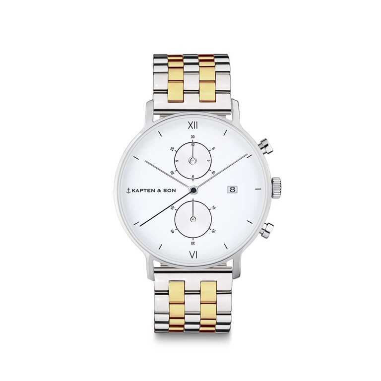 Chrono Small, Chrono Small Silver Bicolor Steel Silber