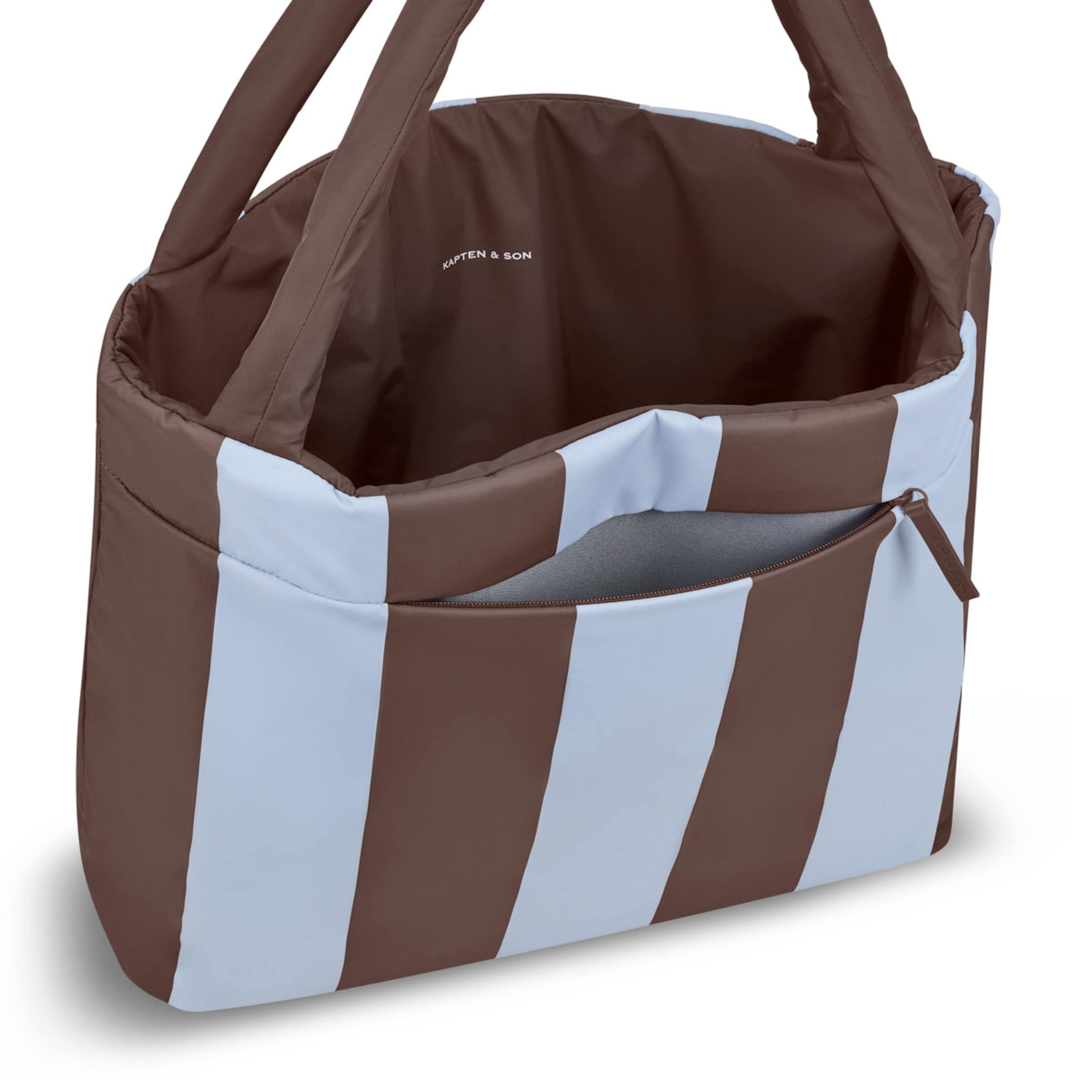 Norva 2in1 Shopper Chocolate Brown/Striped