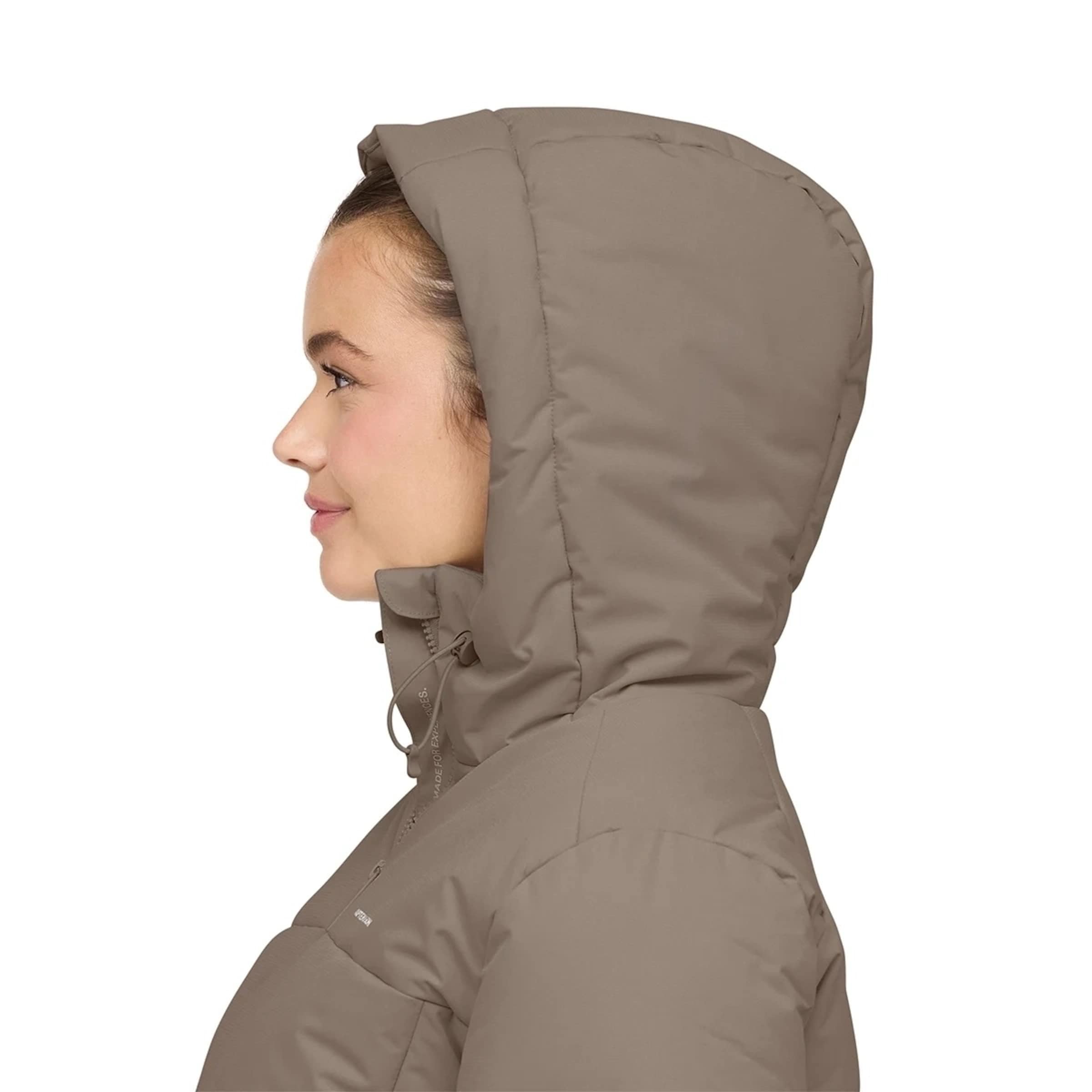 Short Winter Puffer Jacket Taupe
