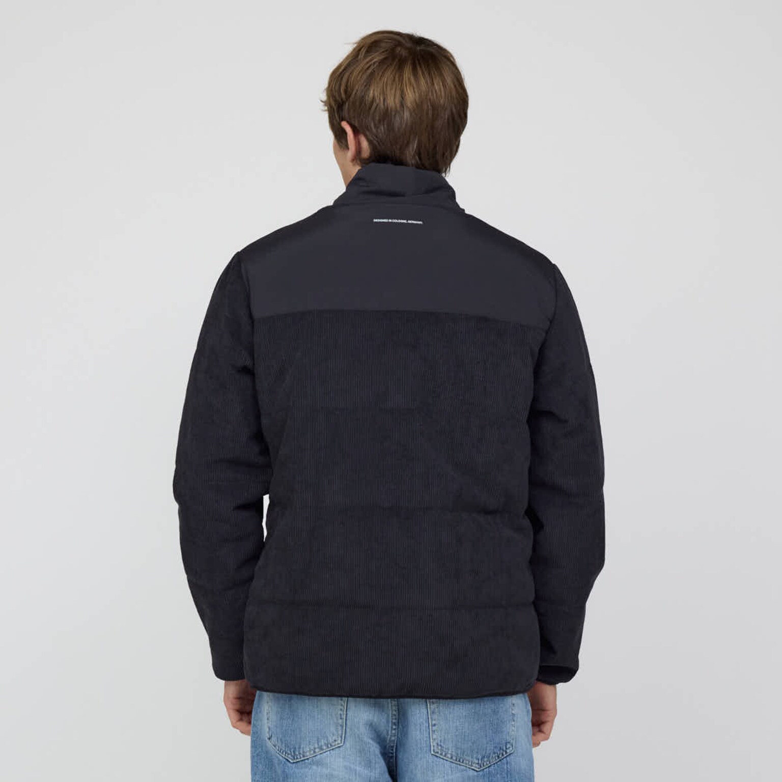 Puffer Jacket, Puffer Jacket Cord All Black, Zwart, Afbeelding 4 van 6