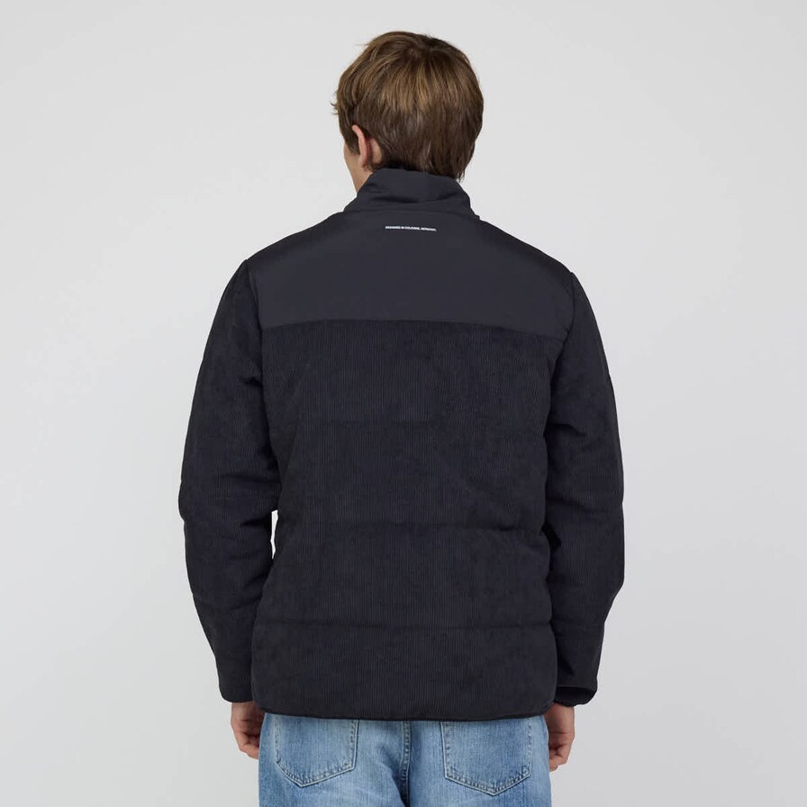 Puffer Jacket, Puffer Jacket Cord All Black, Zwart, Afbeelding 4 van 6