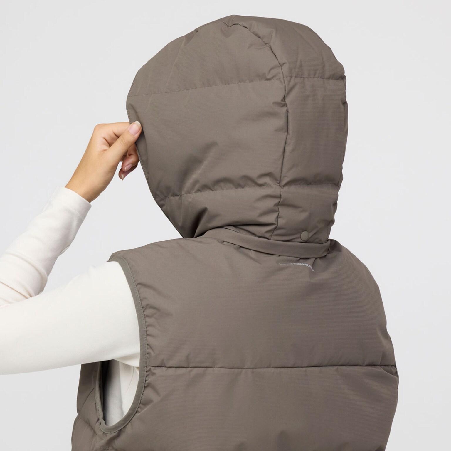 Puffer Vest, Puffer Vest Taupe Taupe, Bild 6 von 11