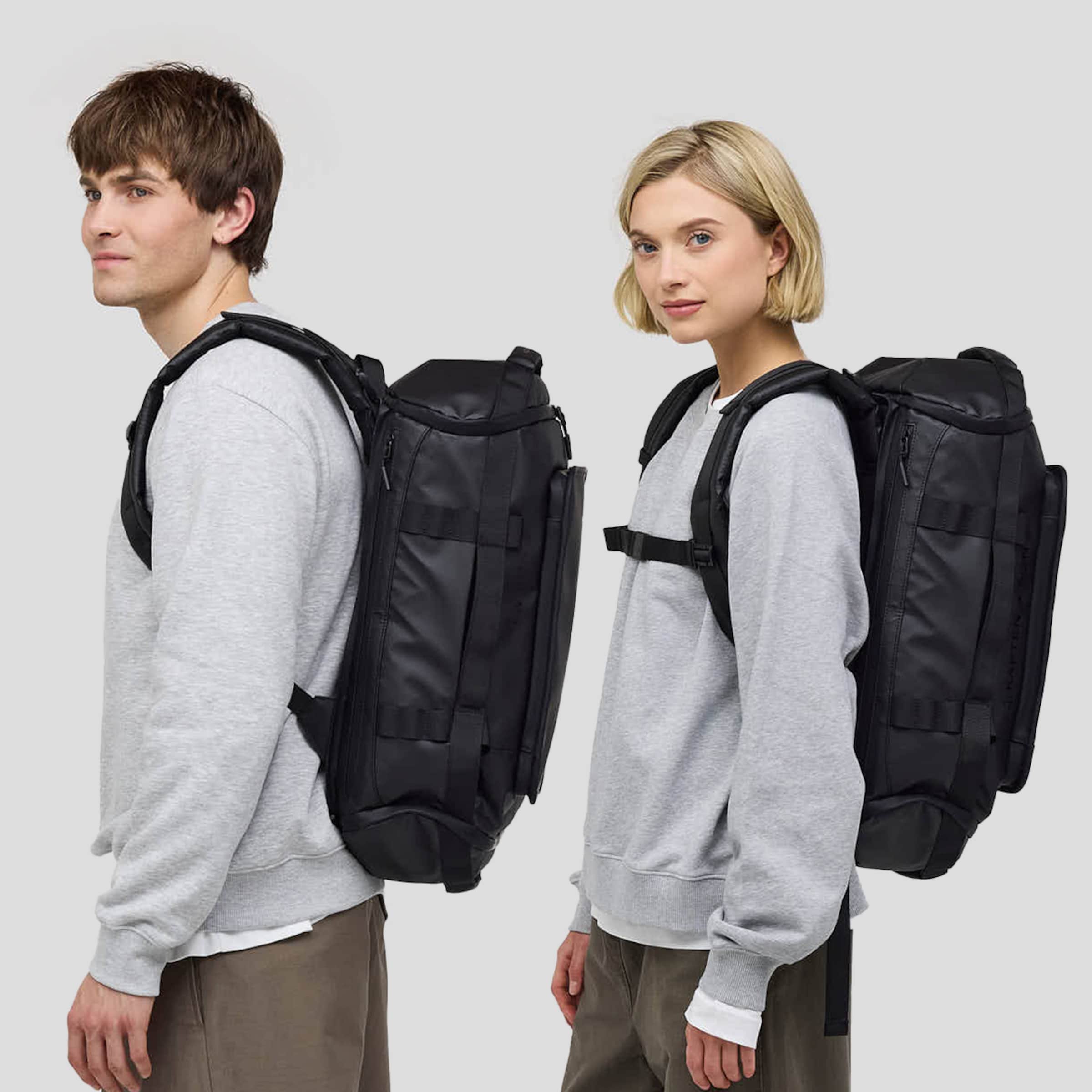 Lisbon Duffle Backpack Small All Black 