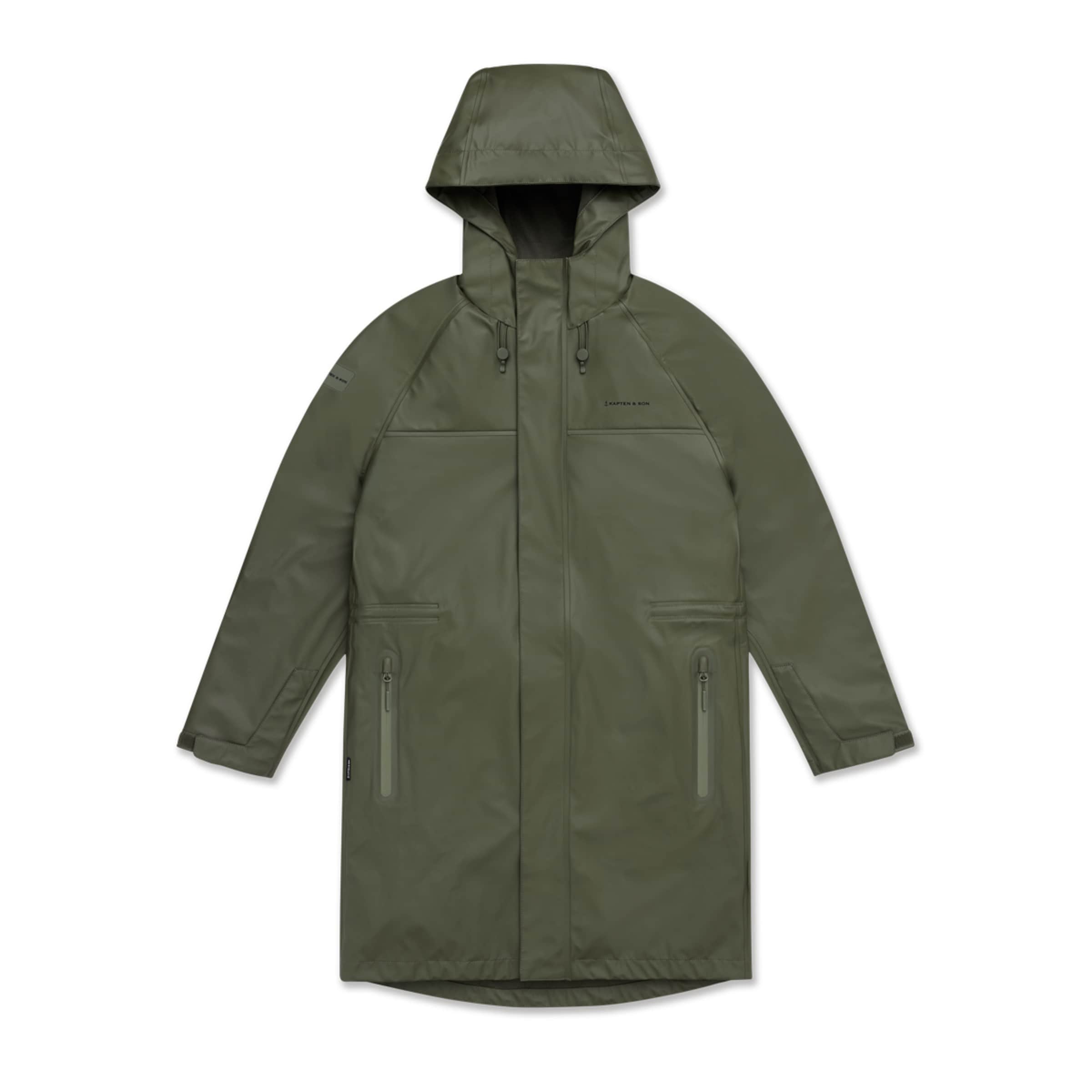 Everyday Rain Jacket Long Forest Green – Jackets