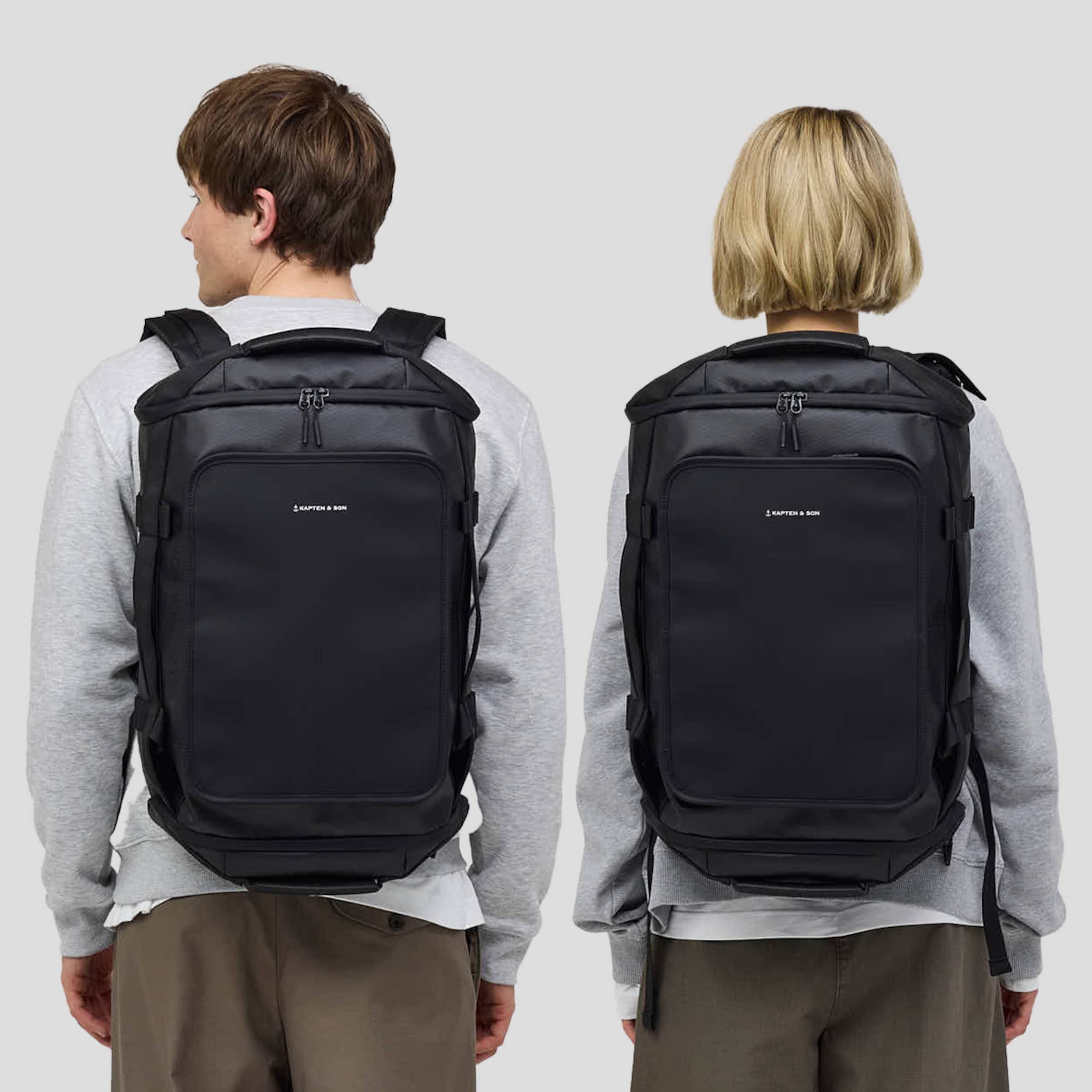 Lisbon Duffle Backpack Small All Black 