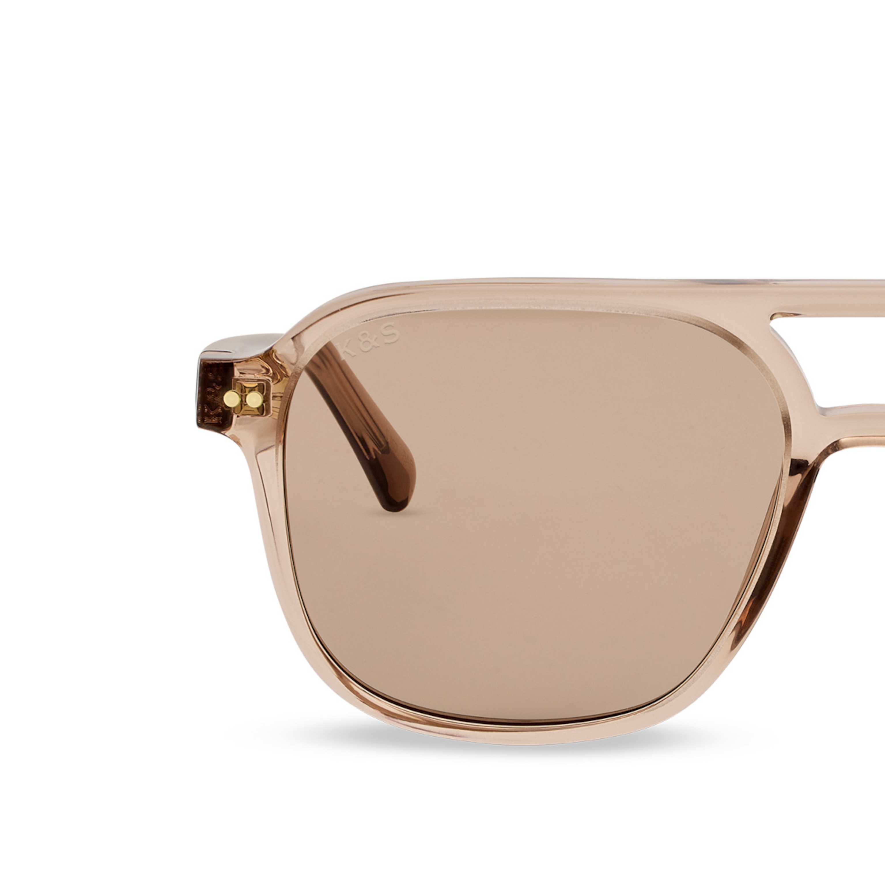 Geselecteerd, Zurich Oversize Small, Zurich Oversize Small Transparent Hazel Light Brown, Nude