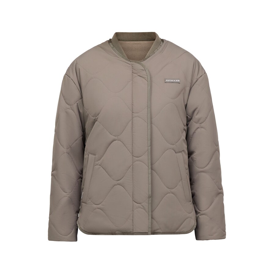 Reversible Bomber Puffer Jacket, Reversible Bomber Puffer Jacket Taupe/Fleece Taupe, Bild 1 von 13