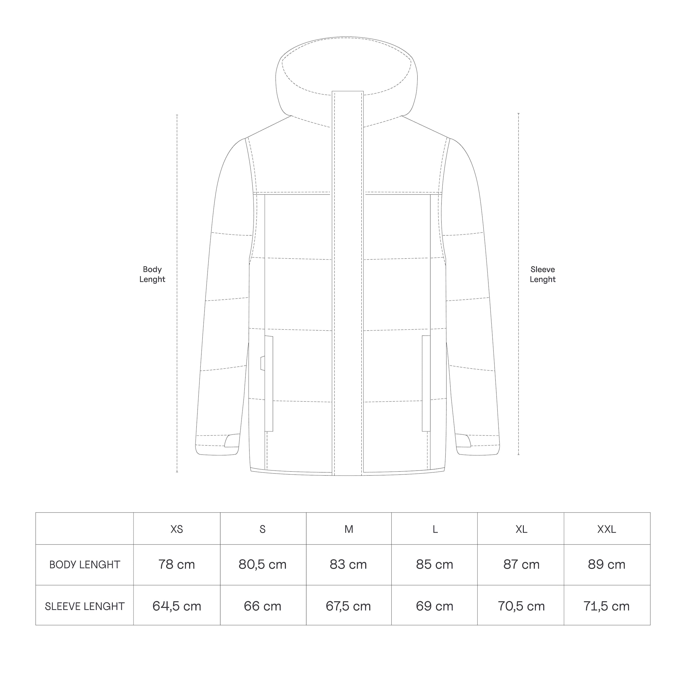 Winter Puffer Jacket Cord All Black