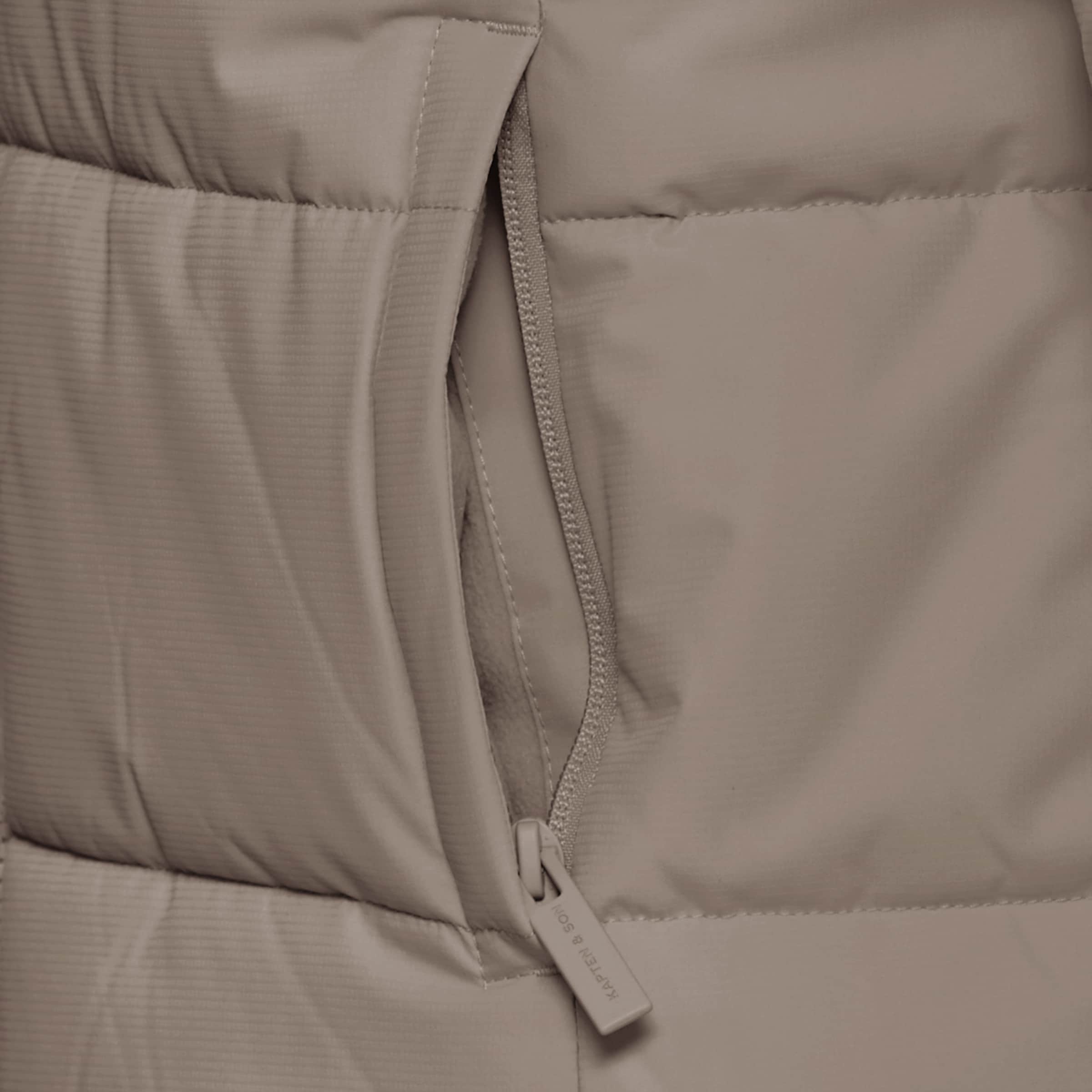 Short Winter Puffer Jacket Taupe