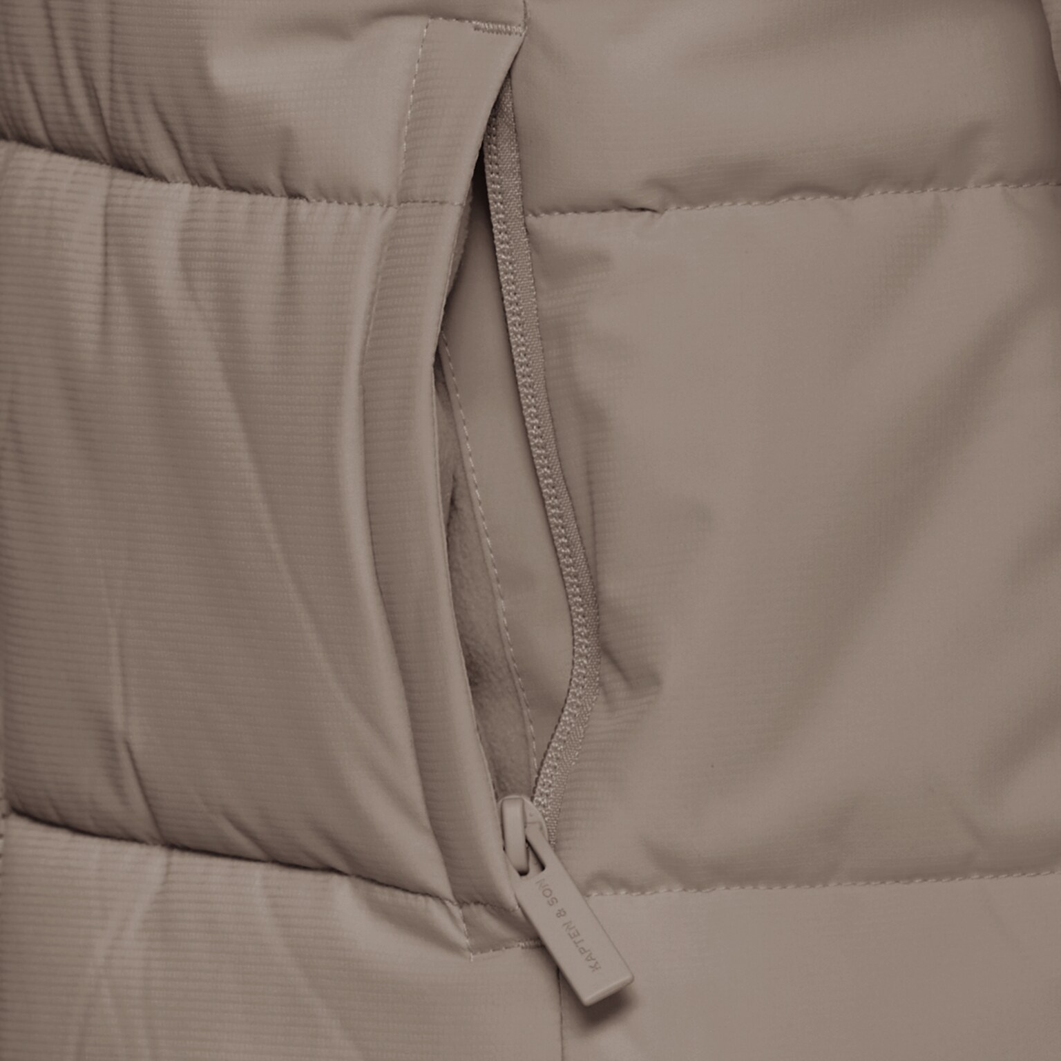Short Winter Puffer Jacket, Short Winter Puffer Jacket Taupe Taupe, Bild 5 von 7